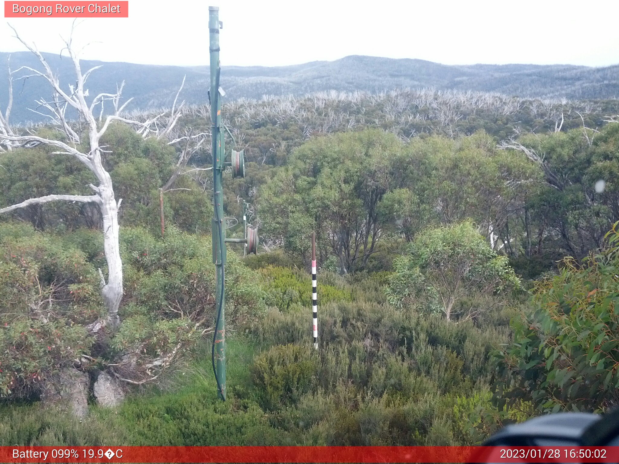 Bogong Web Cam 4:50pm Saturday 28th of January 2023