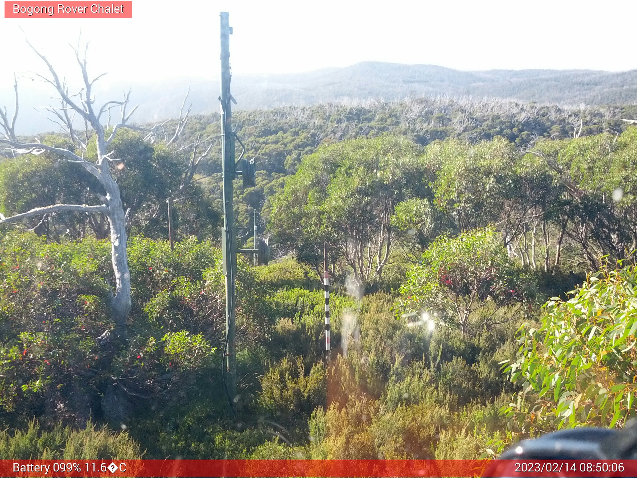 Bogong Web Cam 8:50am Tuesday 14th of February 2023