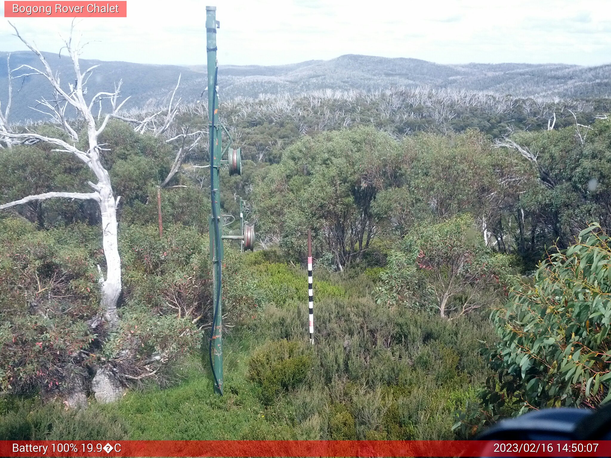 Bogong Web Cam 2:50pm Thursday 16th of February 2023