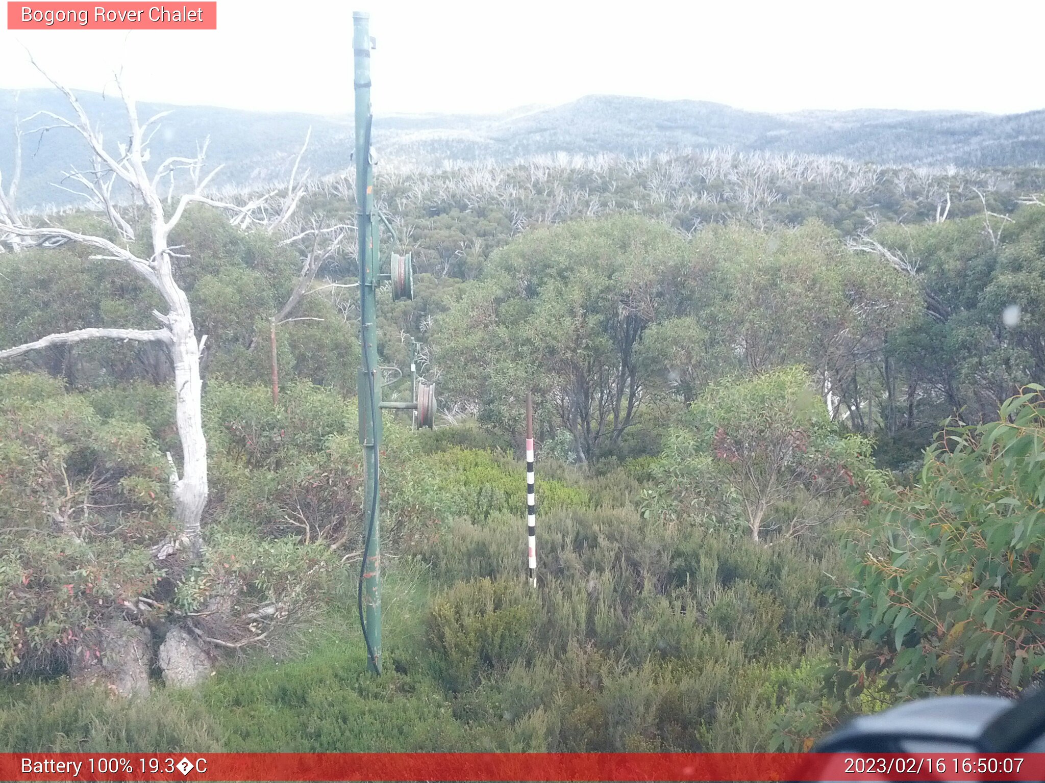 Bogong Web Cam 4:50pm Thursday 16th of February 2023