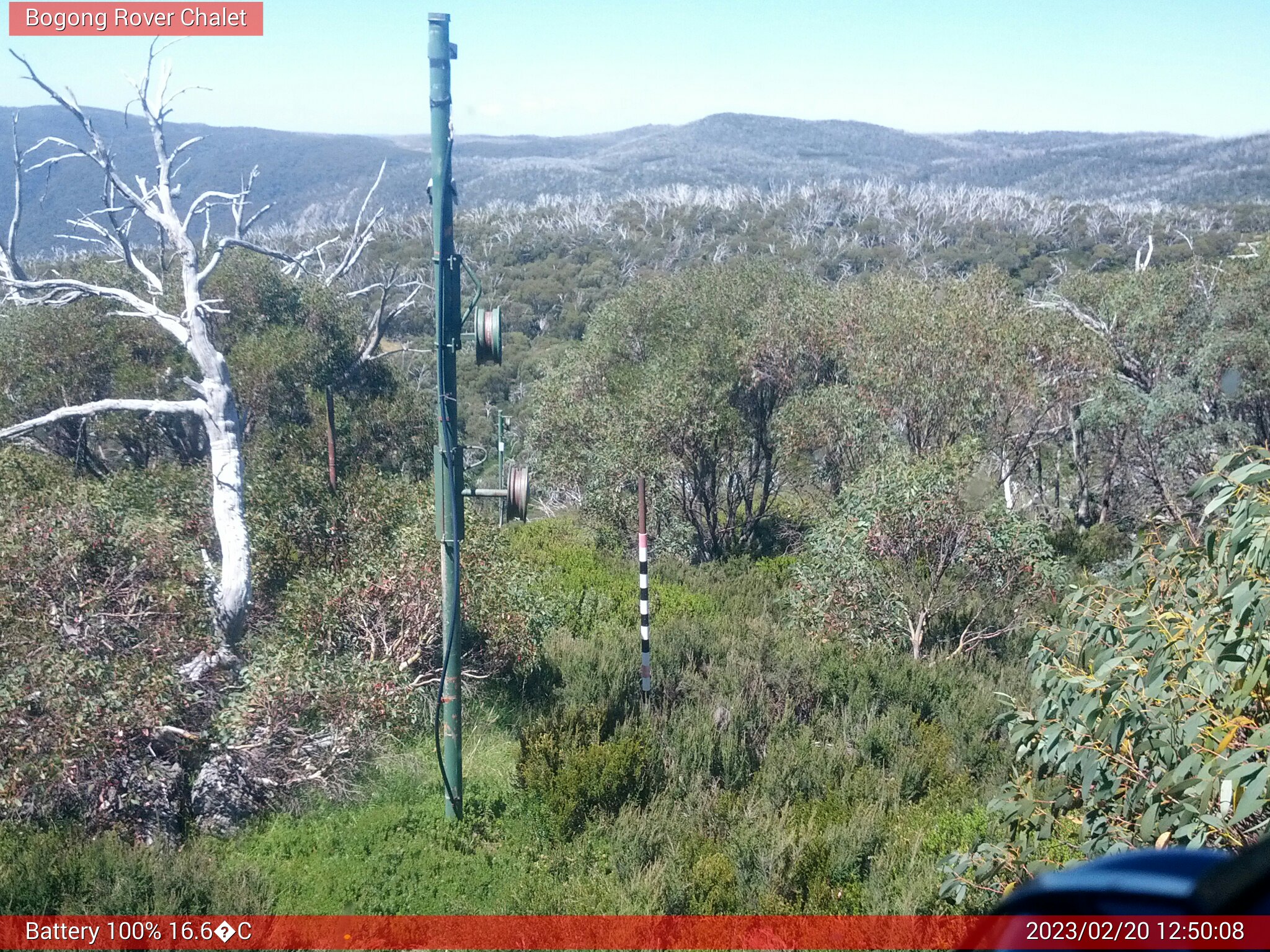 Bogong Web Cam 12:50pm Monday 20th of February 2023