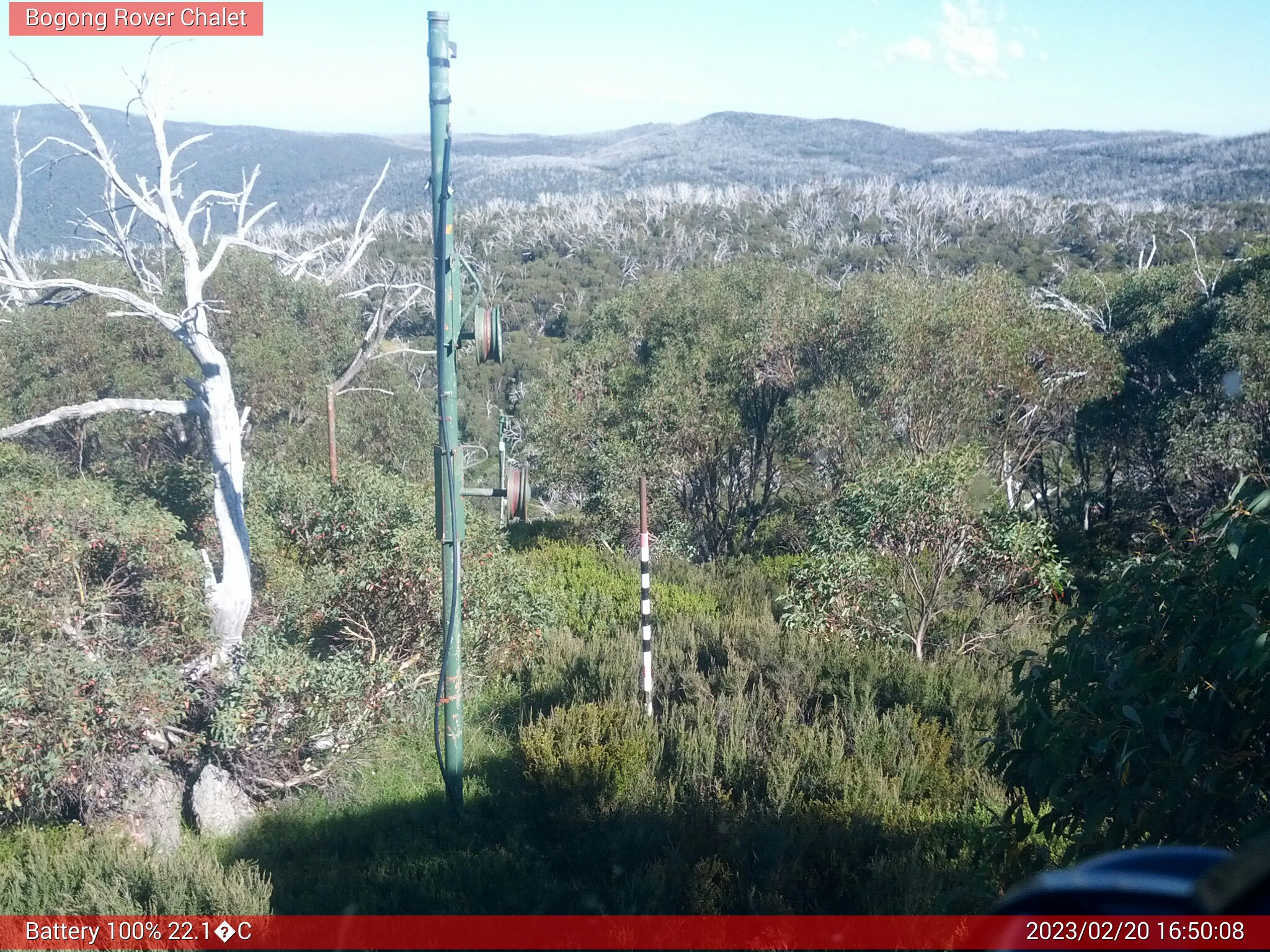 Bogong Web Cam 4:50pm Monday 20th of February 2023