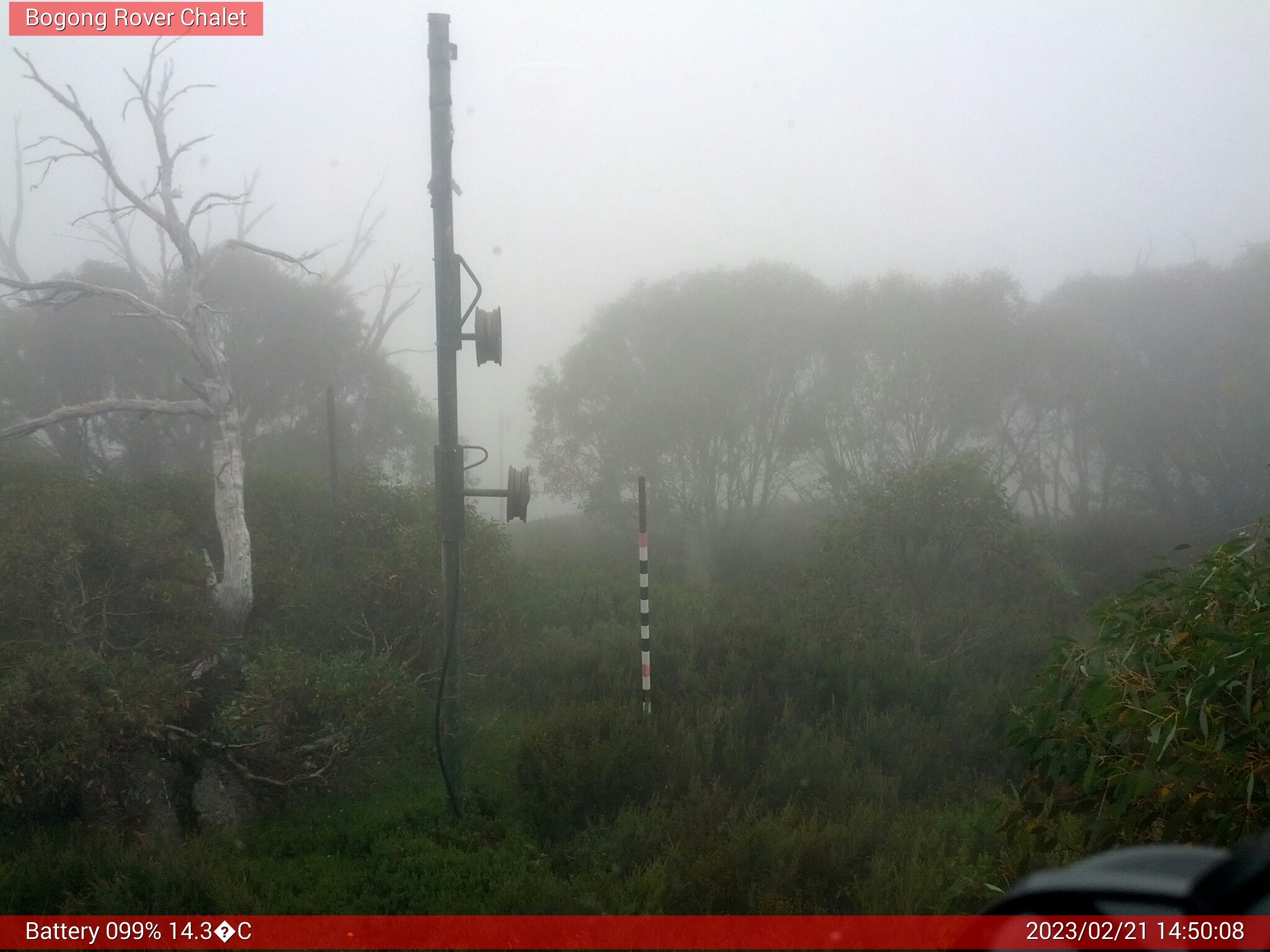 Bogong Web Cam 2:50pm Tuesday 21st of February 2023