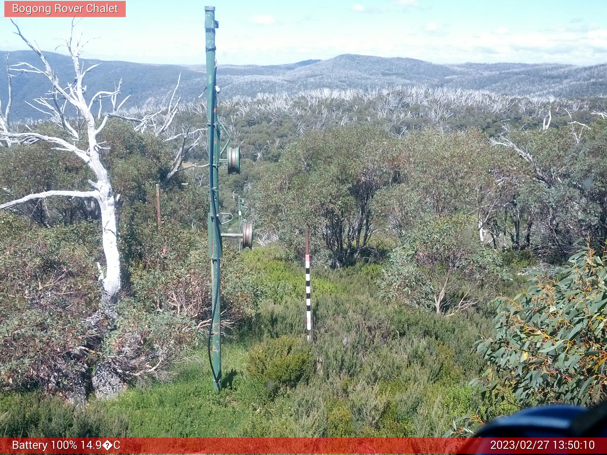 Bogong Web Cam 1:50pm Monday 27th of February 2023