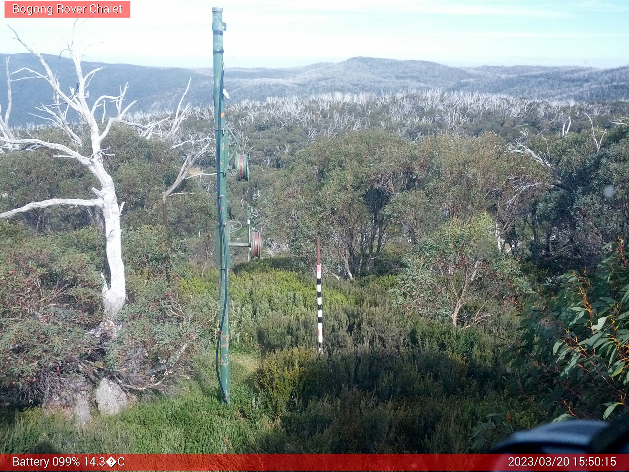 Bogong Web Cam 3:50pm Monday 20th of March 2023