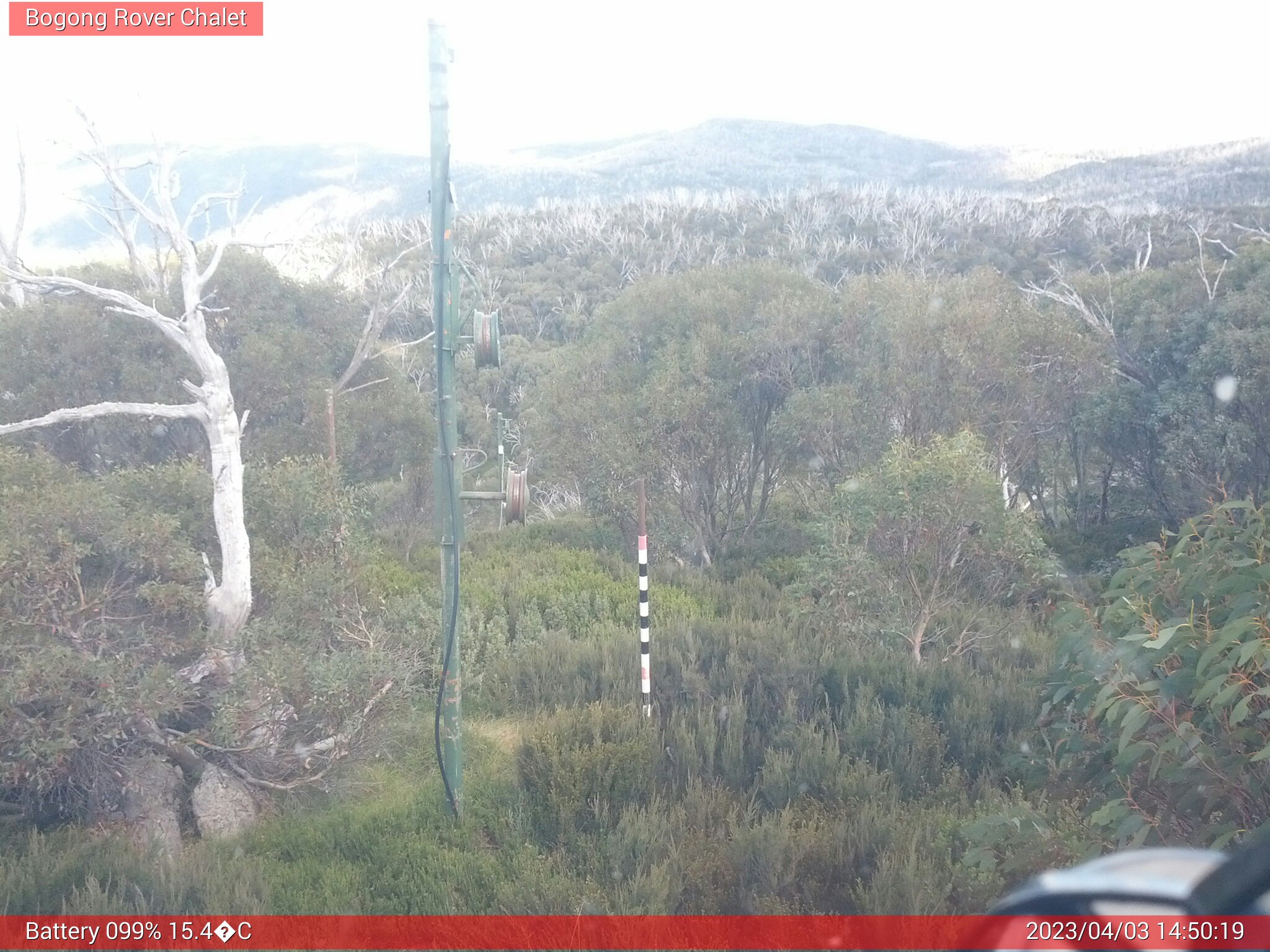 Bogong Web Cam 2:50pm Monday 3rd of April 2023