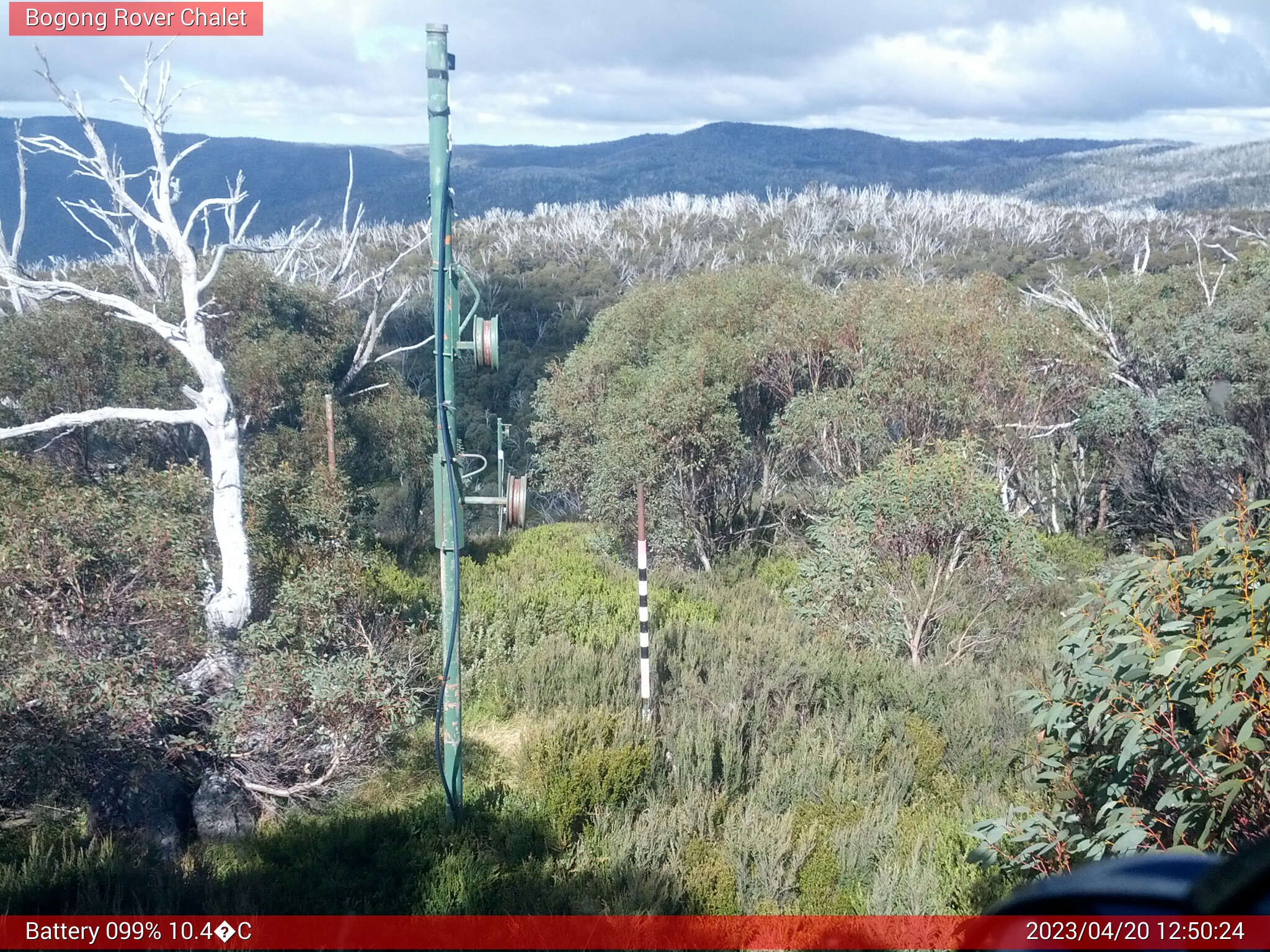 Bogong Web Cam 12:50pm Thursday 20th of April 2023