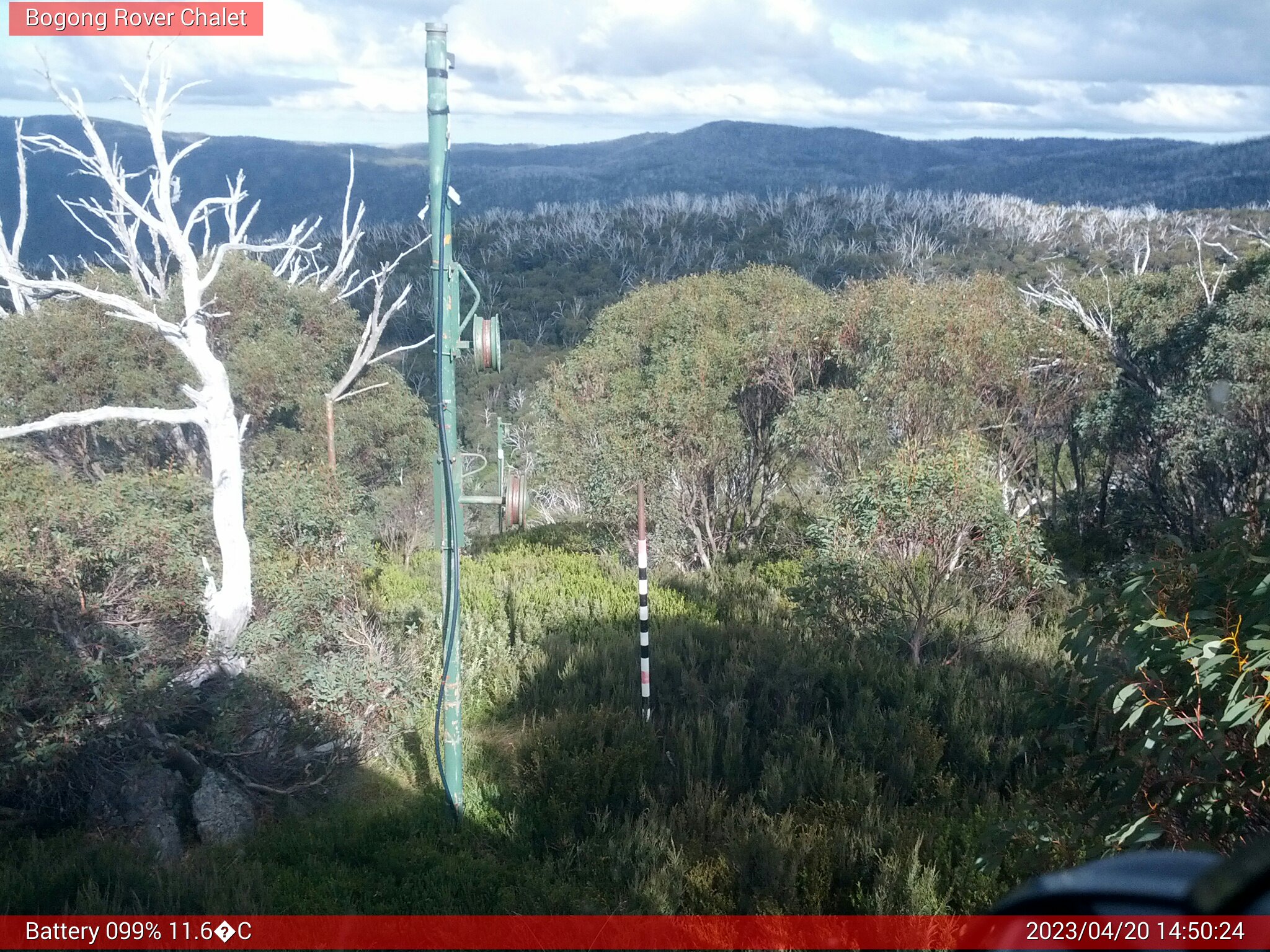 Bogong Web Cam 2:50pm Thursday 20th of April 2023