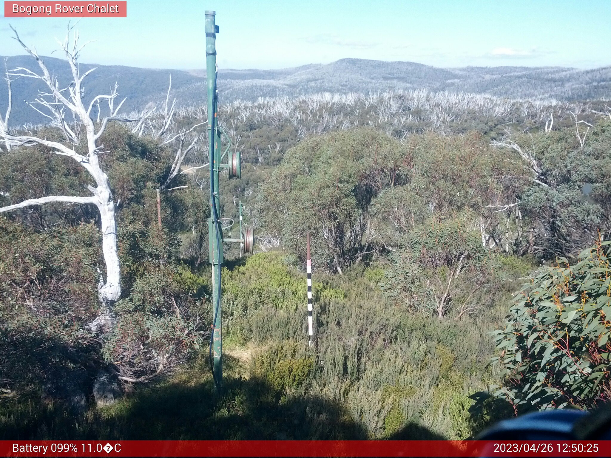 Bogong Web Cam 12:50pm Wednesday 26th of April 2023