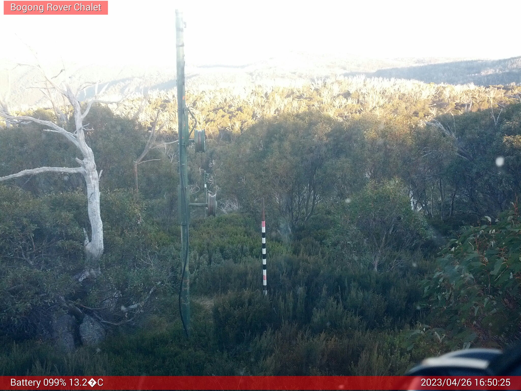 Bogong Web Cam 4:50pm Wednesday 26th of April 2023