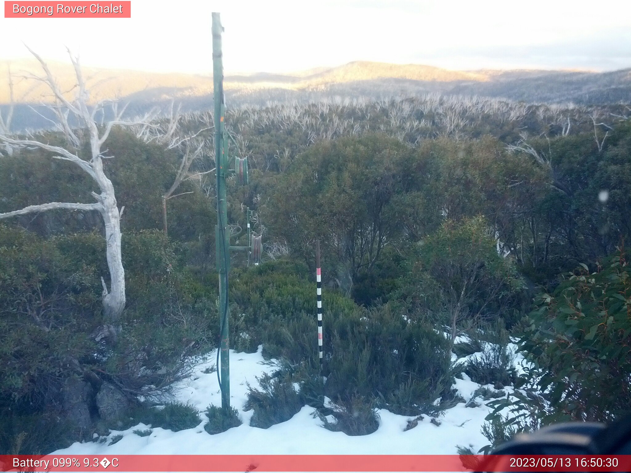 Bogong Web Cam 4:50pm Saturday 13th of May 2023