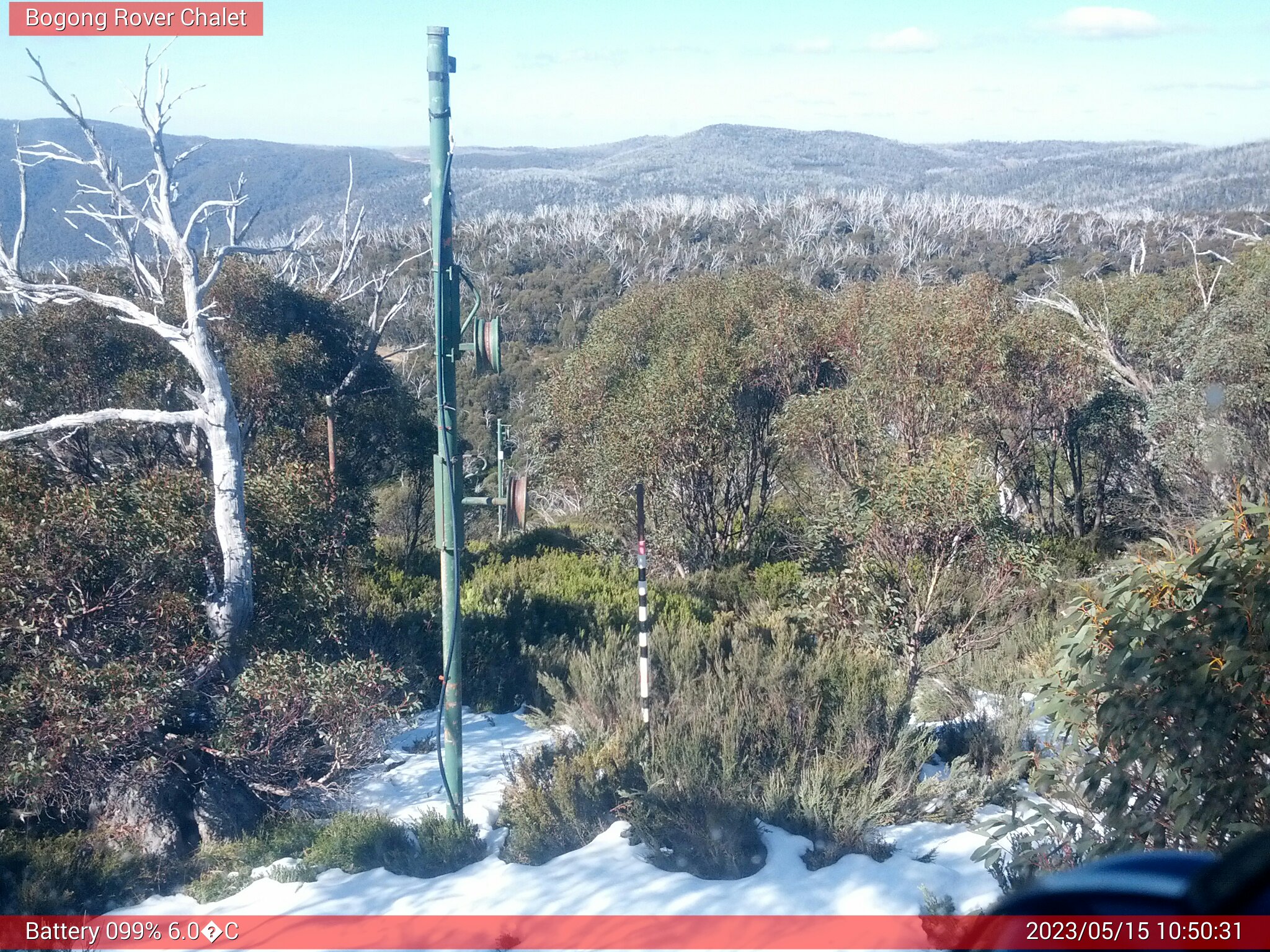 Bogong Web Cam 10:50am Monday 15th of May 2023