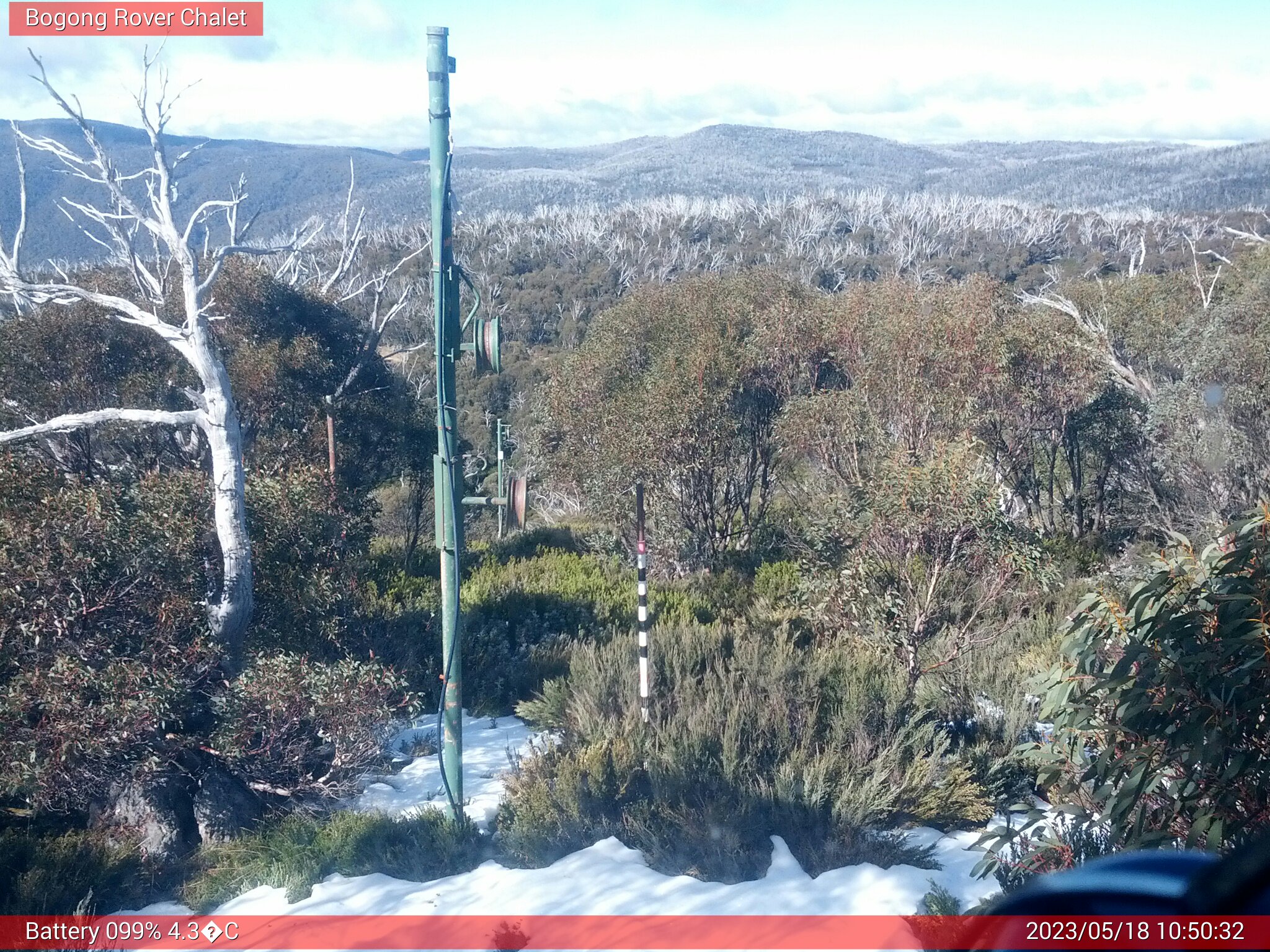 Bogong Web Cam 10:50am Thursday 18th of May 2023