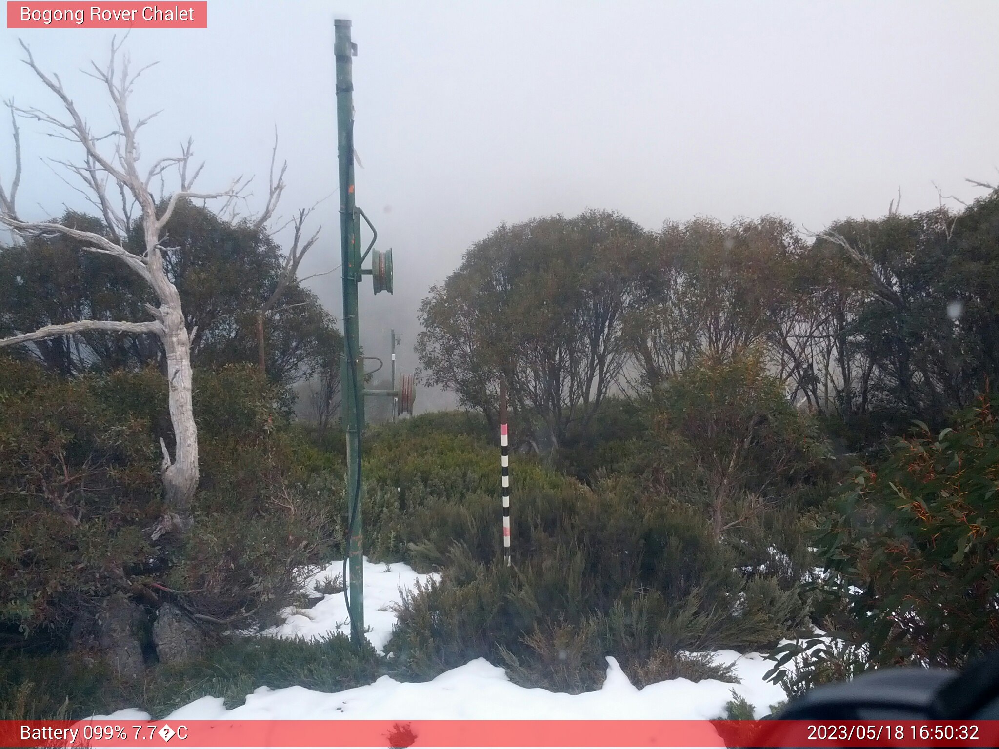 Bogong Web Cam 4:50pm Thursday 18th of May 2023