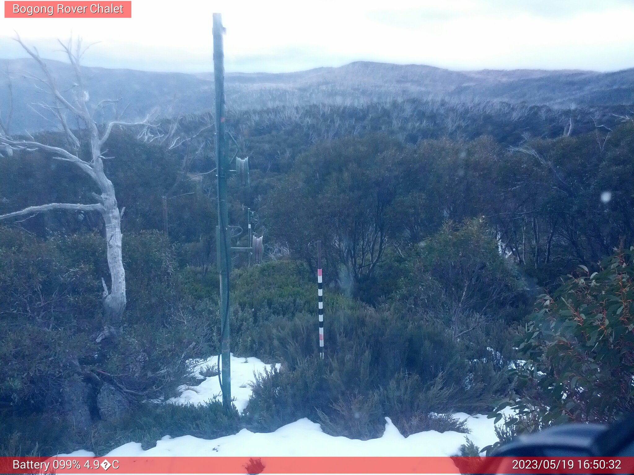 Bogong Web Cam 4:50pm Friday 19th of May 2023