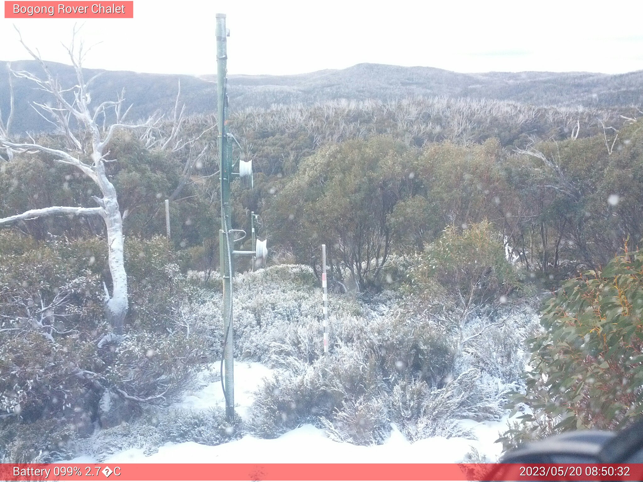 Bogong Web Cam 8:50am Saturday 20th of May 2023