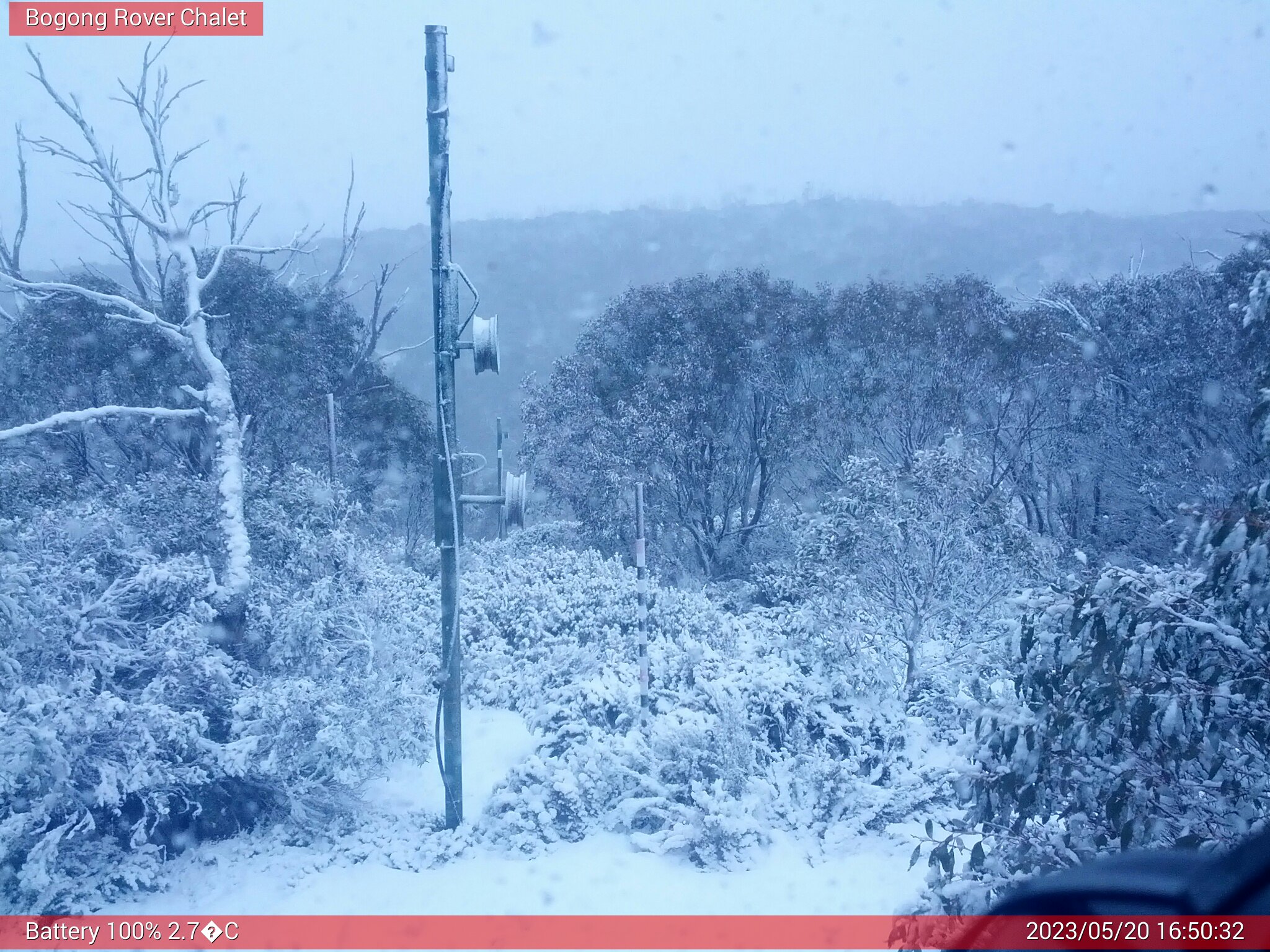 Bogong Web Cam 4:50pm Saturday 20th of May 2023