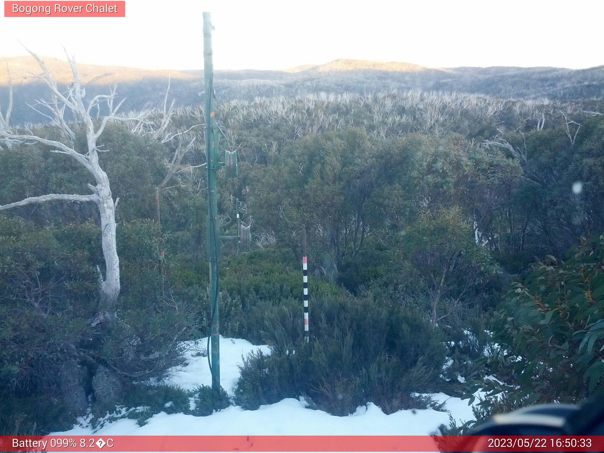 Bogong Web Cam 4:50pm Monday 22nd of May 2023