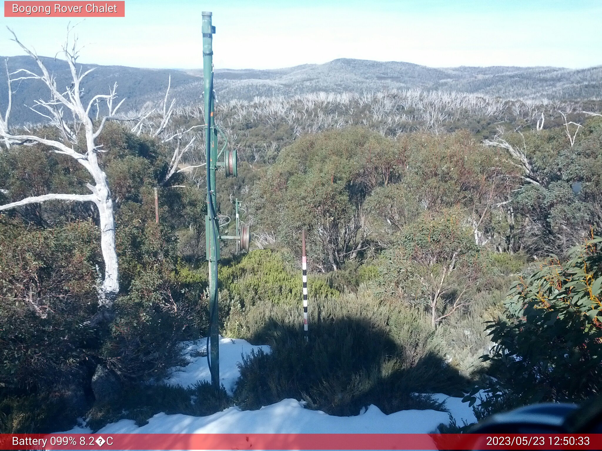 Bogong Web Cam 12:50pm Tuesday 23rd of May 2023