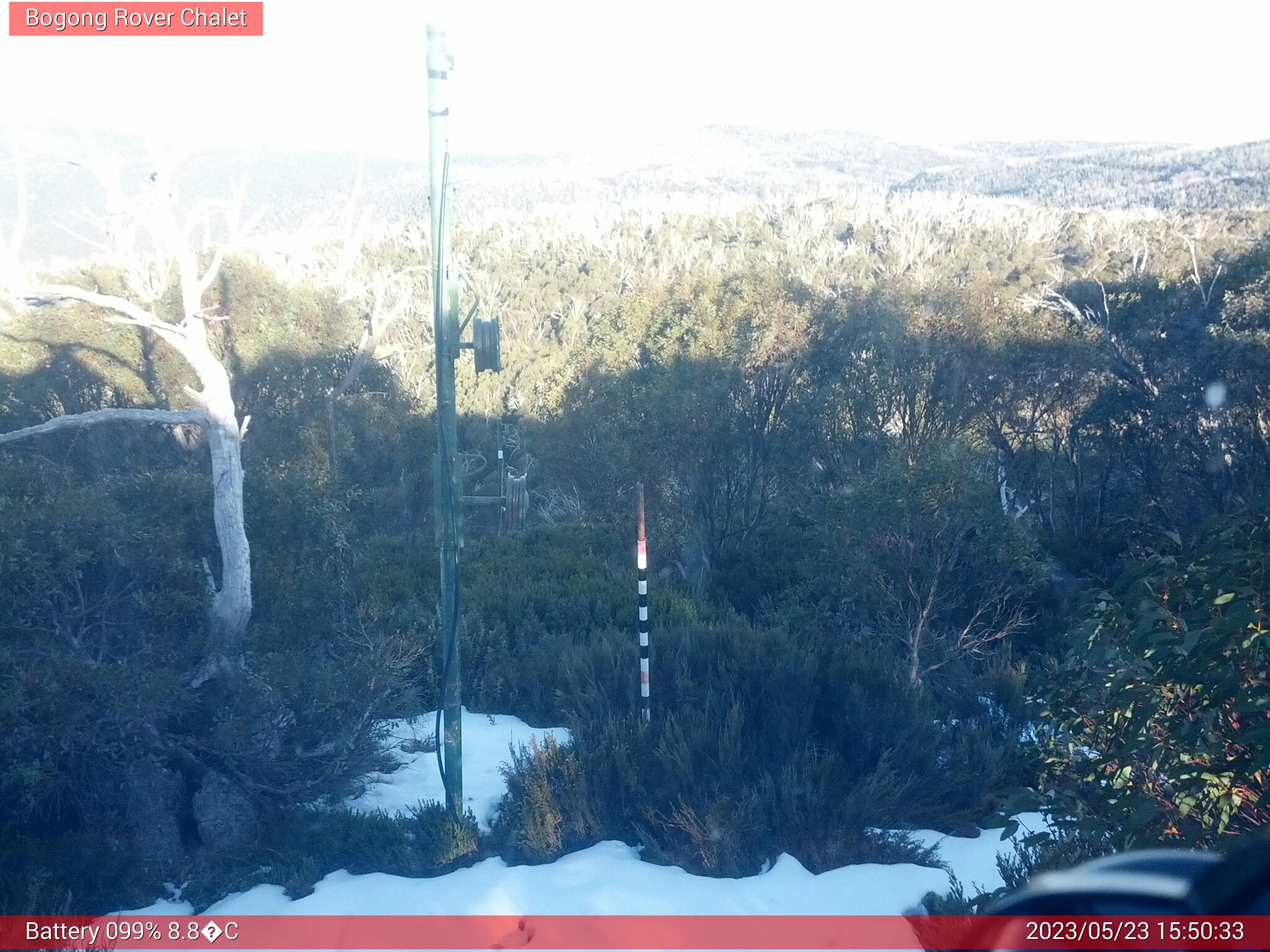 Bogong Web Cam 3:50pm Tuesday 23rd of May 2023