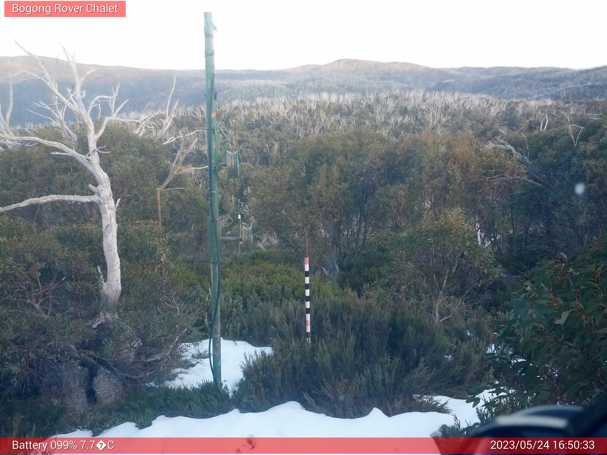 Bogong Web Cam 4:50pm Wednesday 24th of May 2023