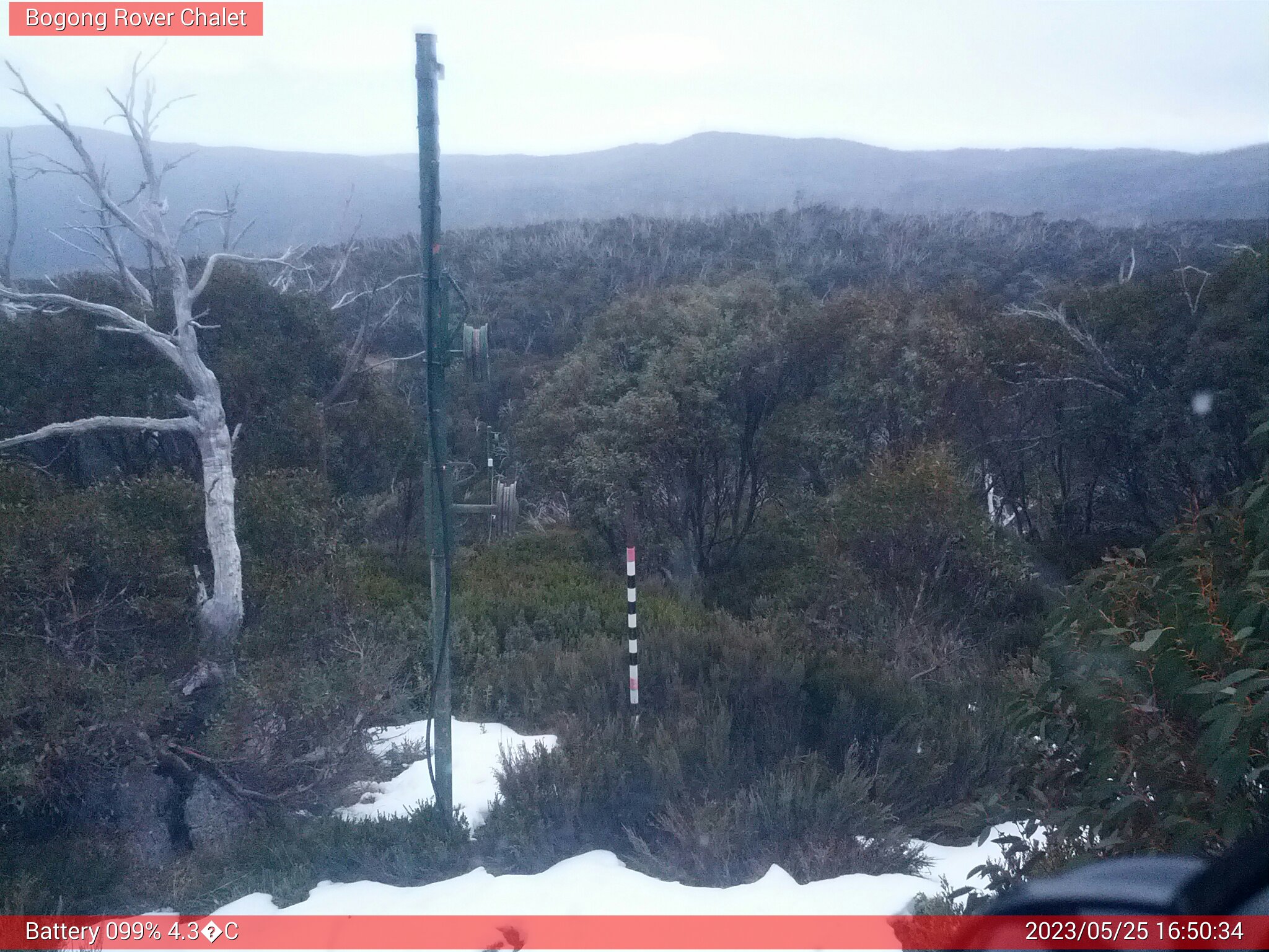 Bogong Web Cam 4:50pm Thursday 25th of May 2023