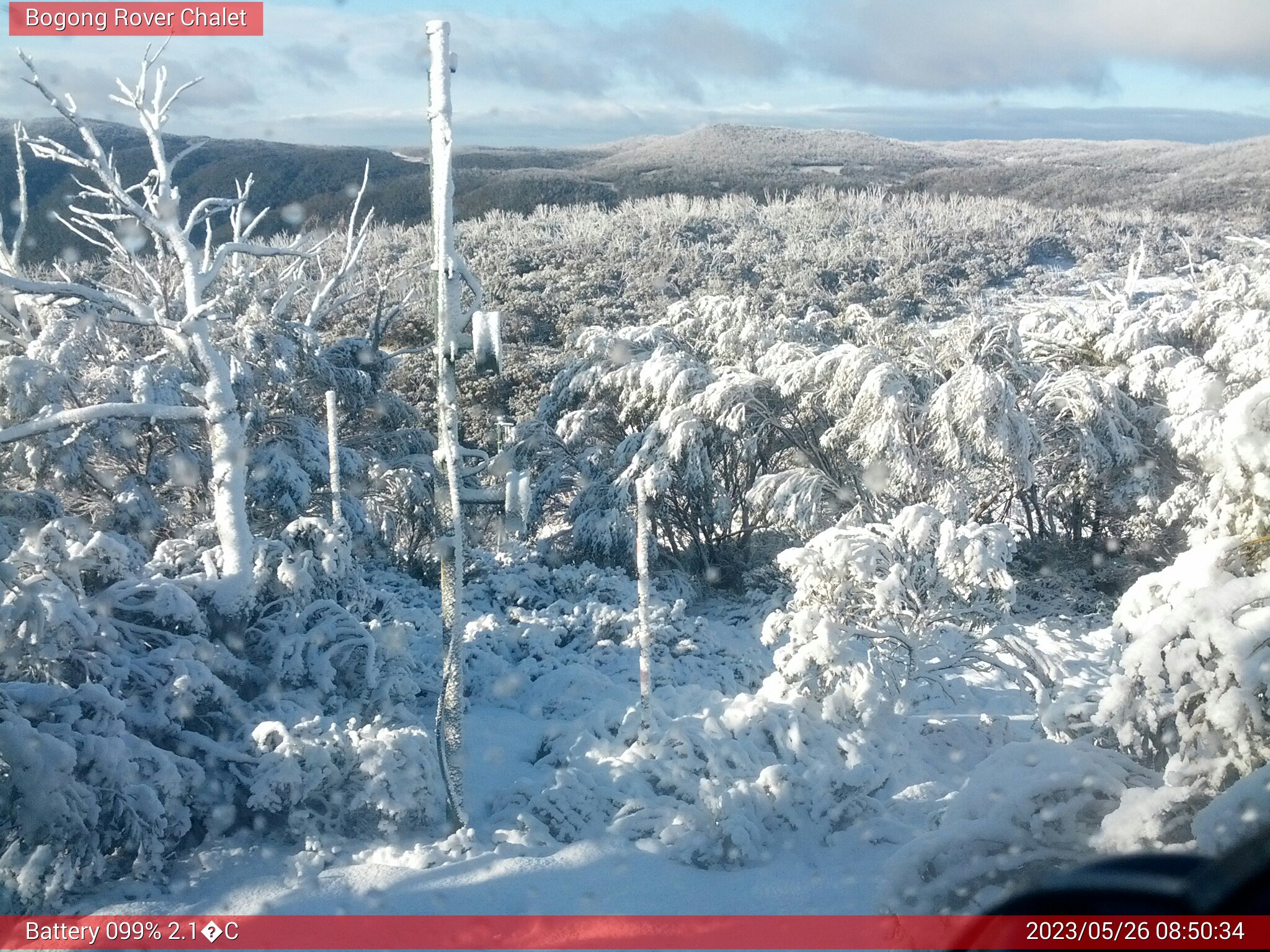 Bogong Web Cam 8:50am Friday 26th of May 2023