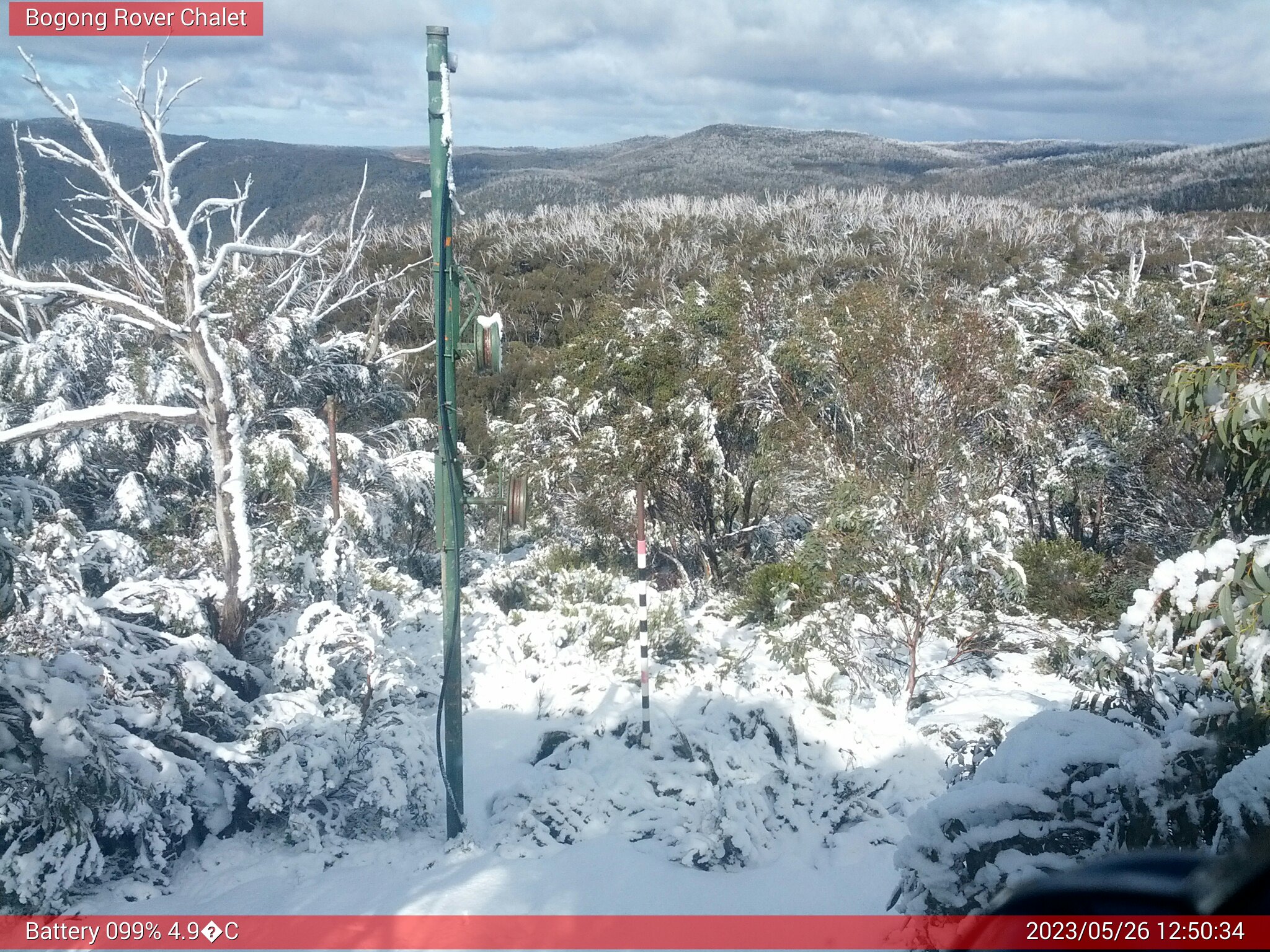 Bogong Web Cam 12:50pm Friday 26th of May 2023