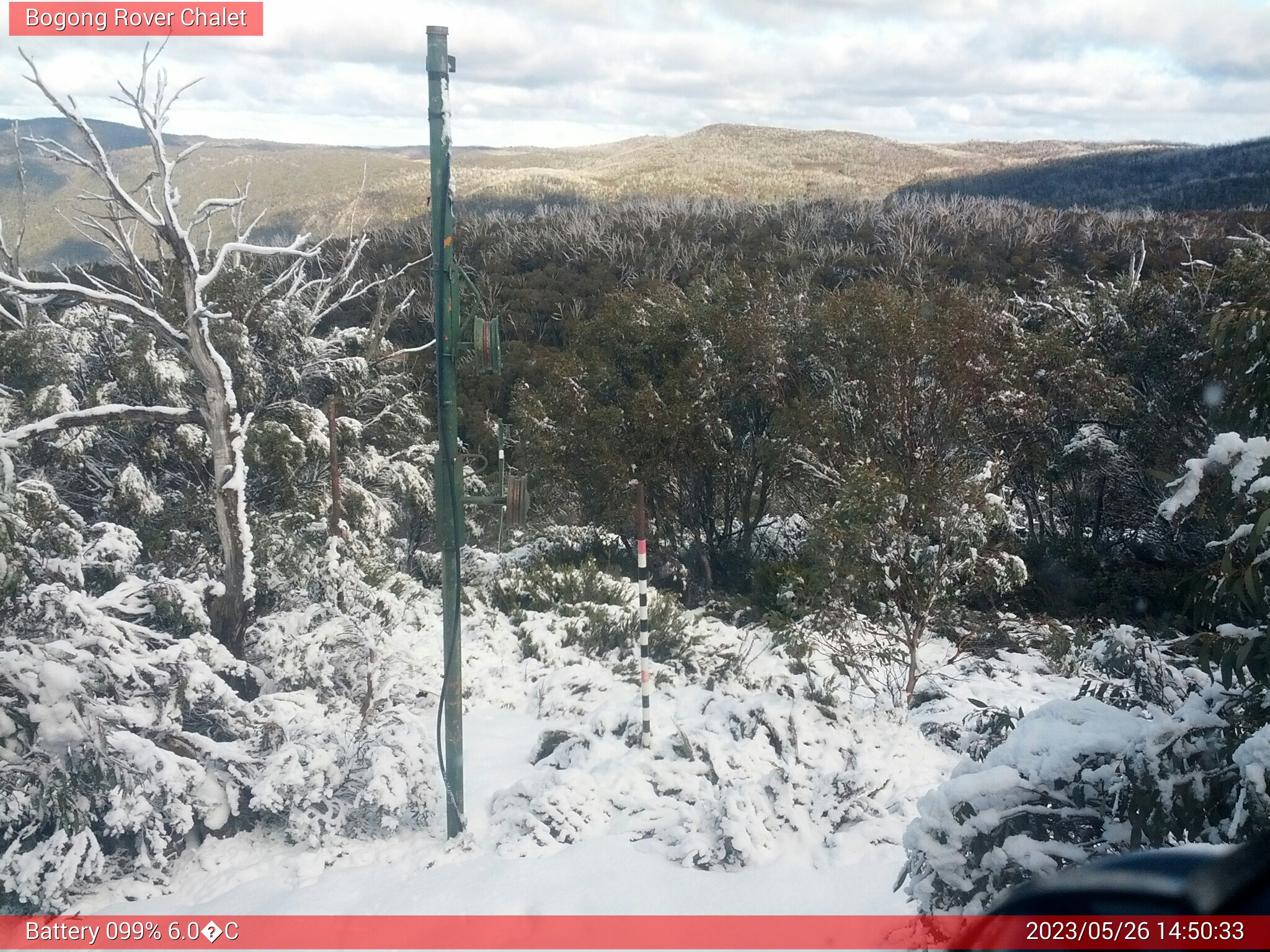 Bogong Web Cam 2:50pm Friday 26th of May 2023