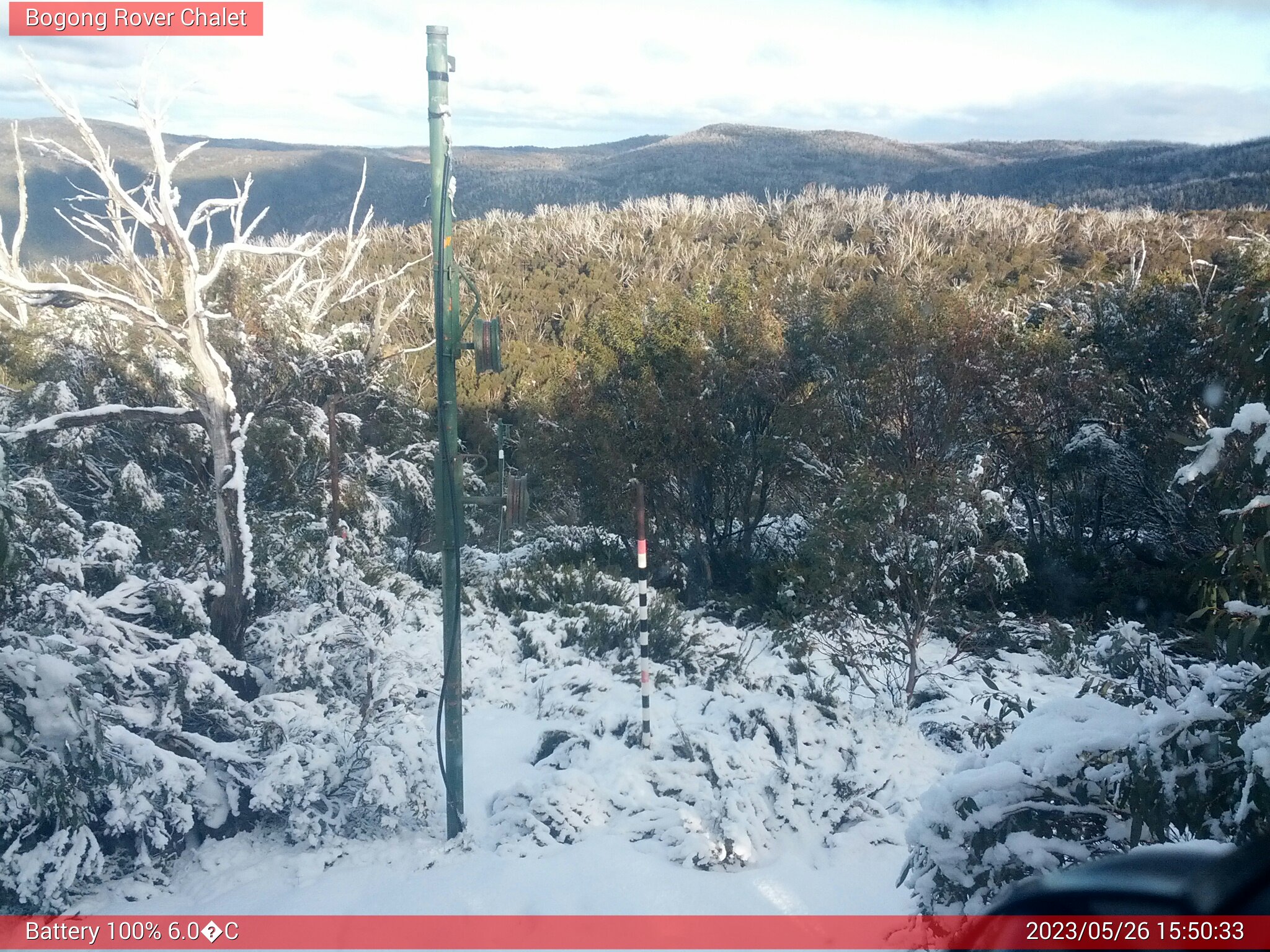 Bogong Web Cam 3:50pm Friday 26th of May 2023