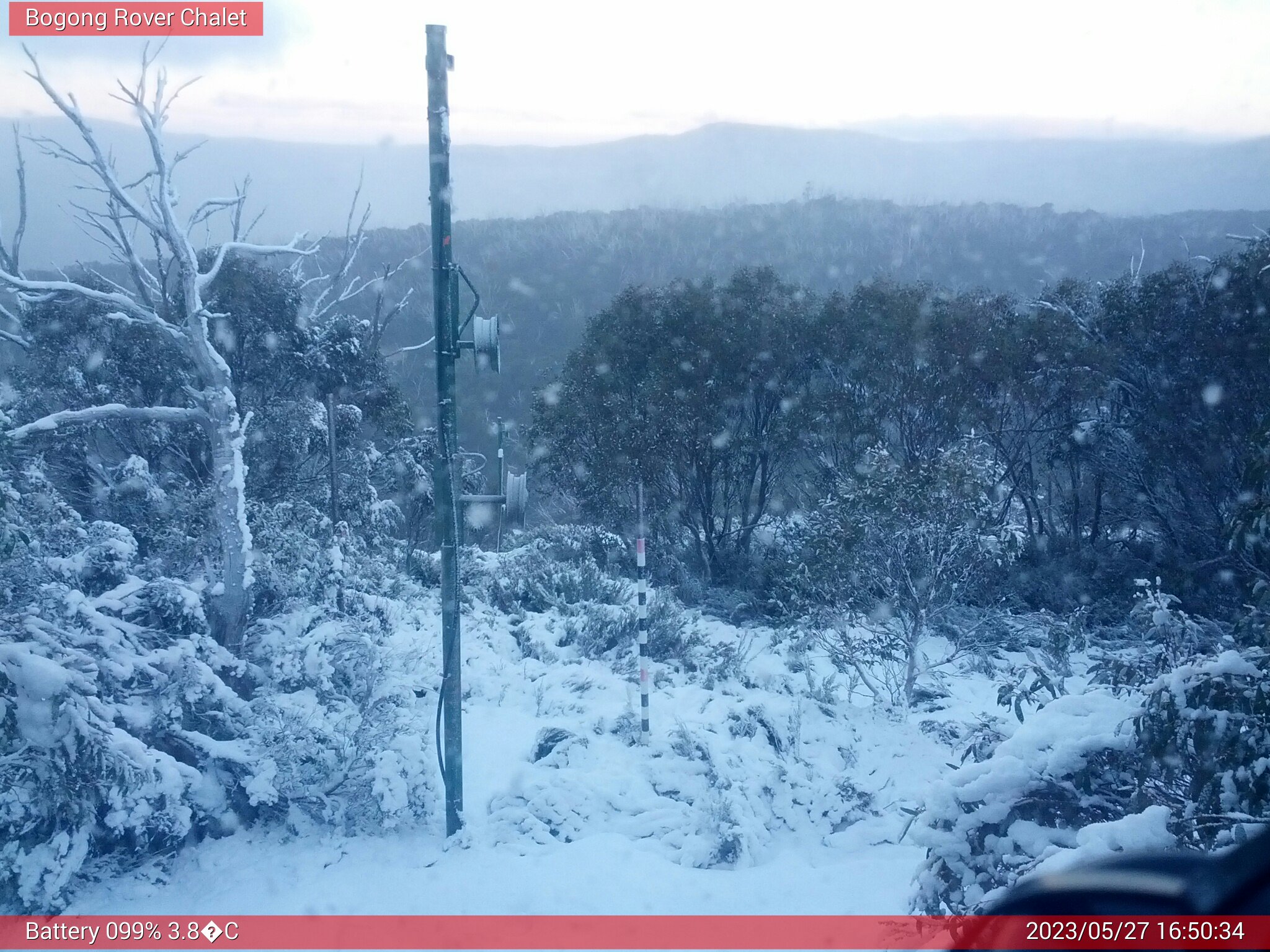 Bogong Web Cam 4:50pm Saturday 27th of May 2023