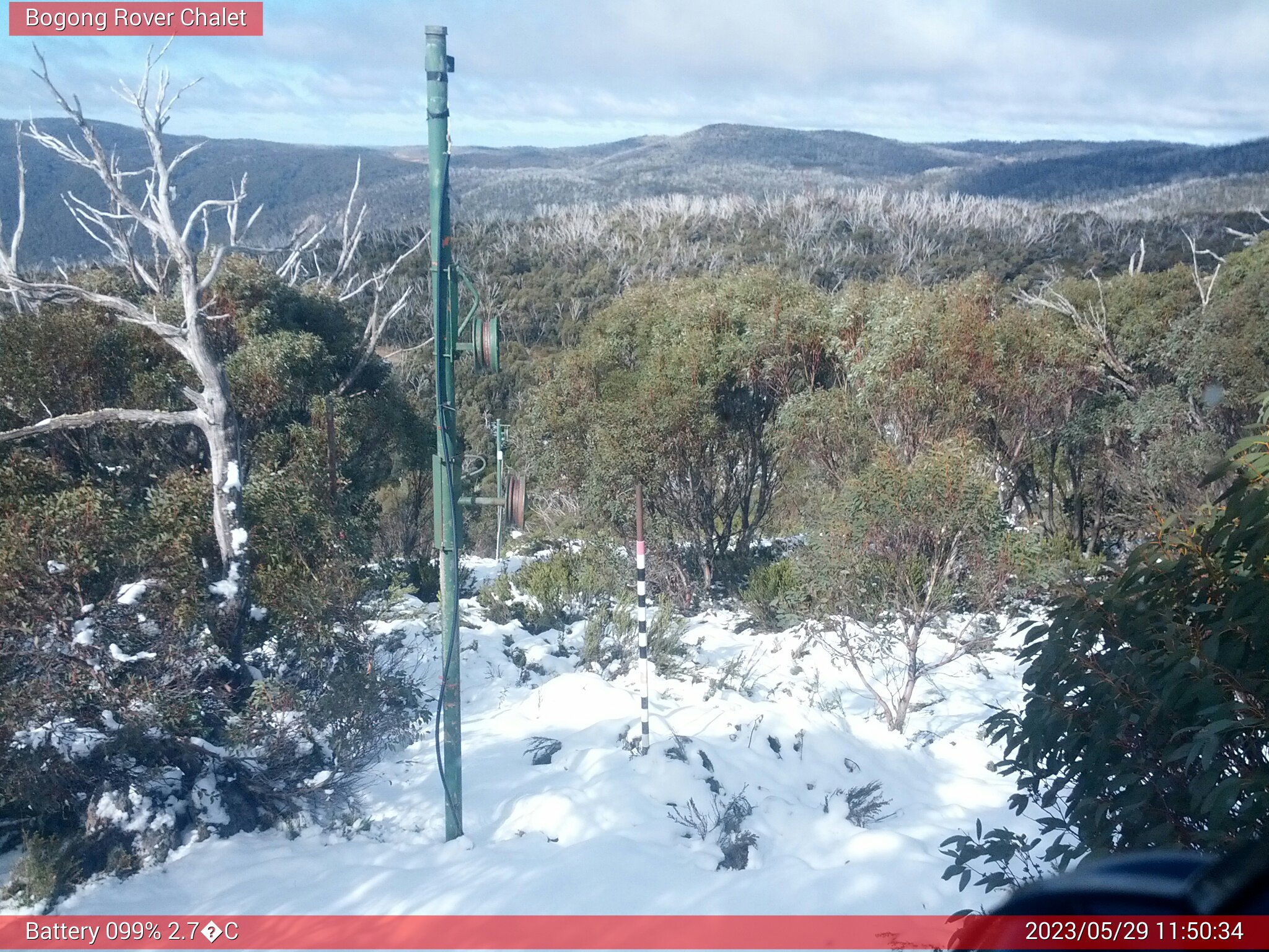 Bogong Web Cam 11:50am Monday 29th of May 2023