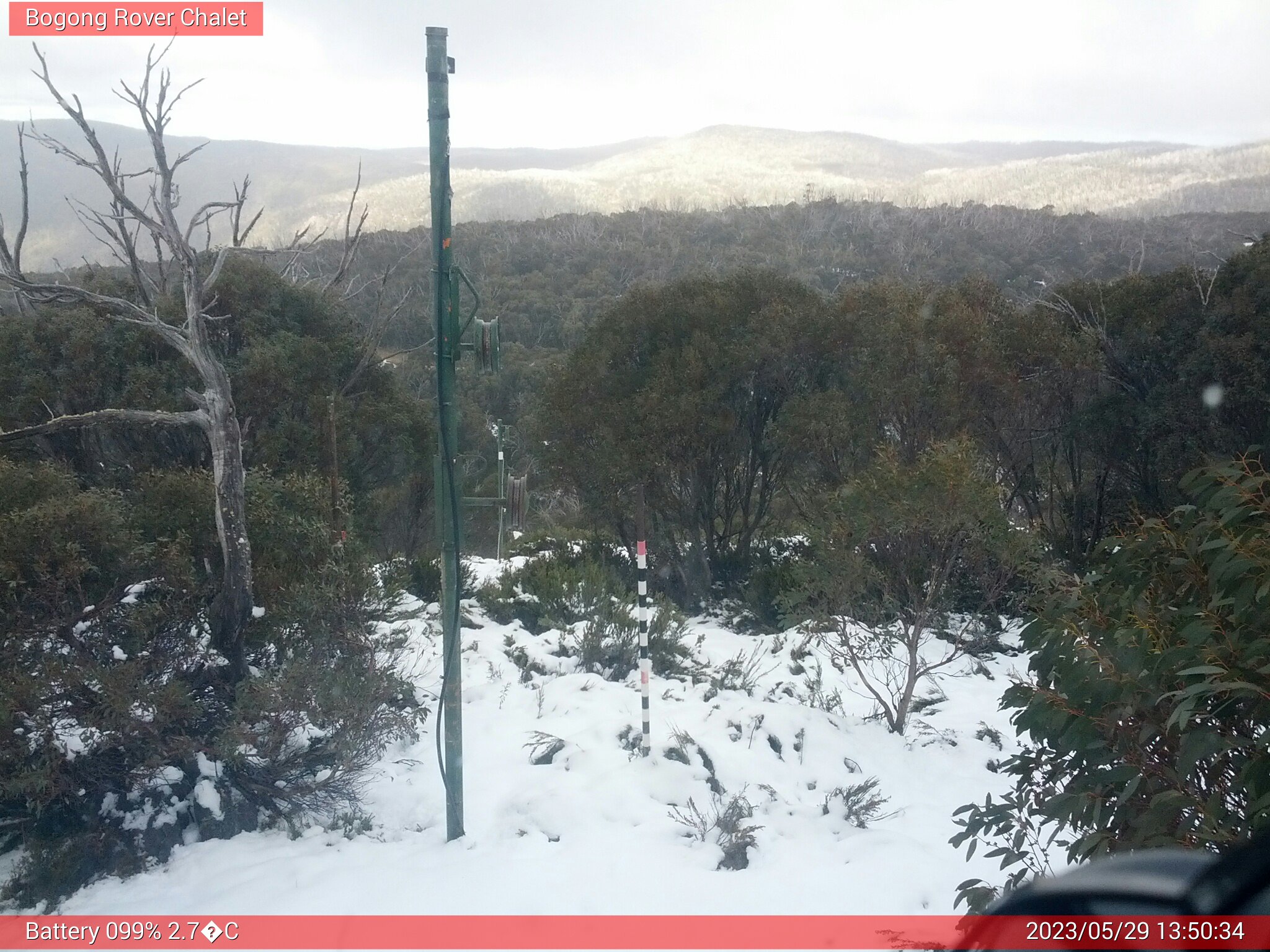 Bogong Web Cam 1:50pm Monday 29th of May 2023