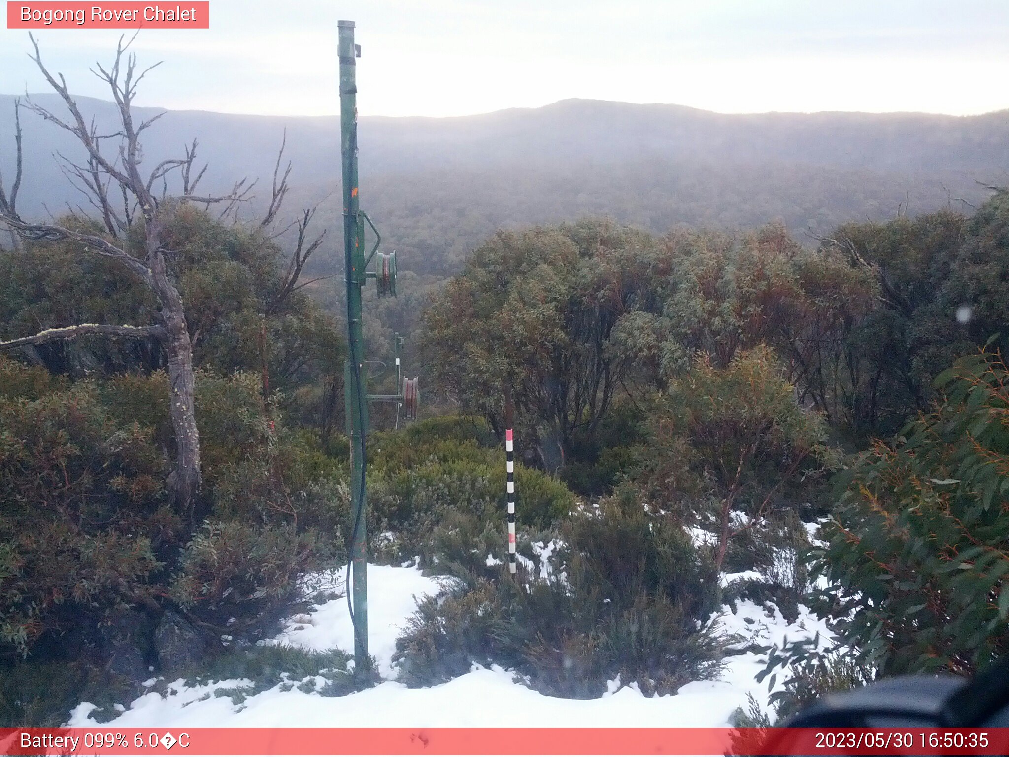 Bogong Web Cam 4:50pm Tuesday 30th of May 2023