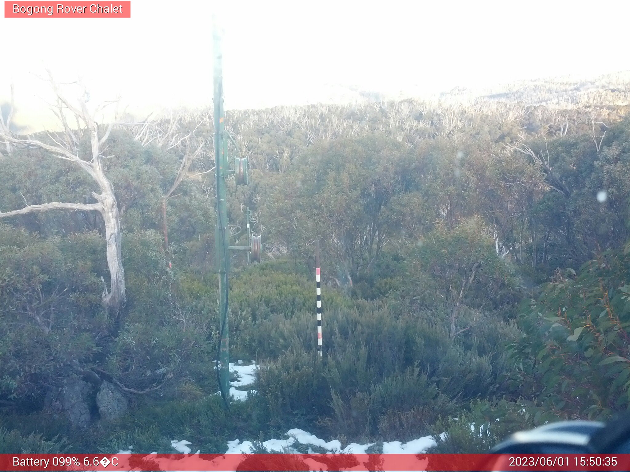 Bogong Web Cam 3:50pm Thursday 1st of June 2023