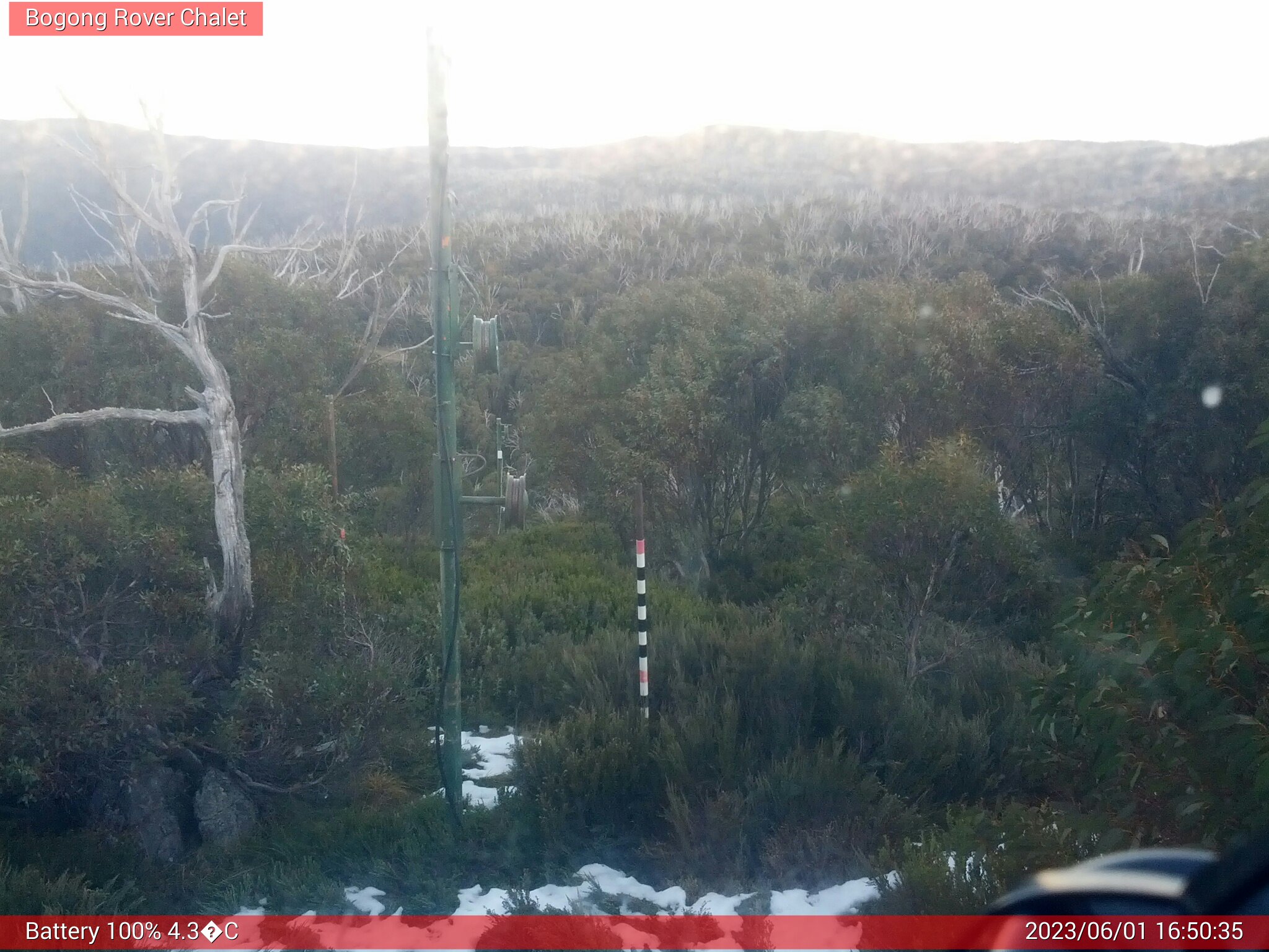 Bogong Web Cam 4:50pm Thursday 1st of June 2023