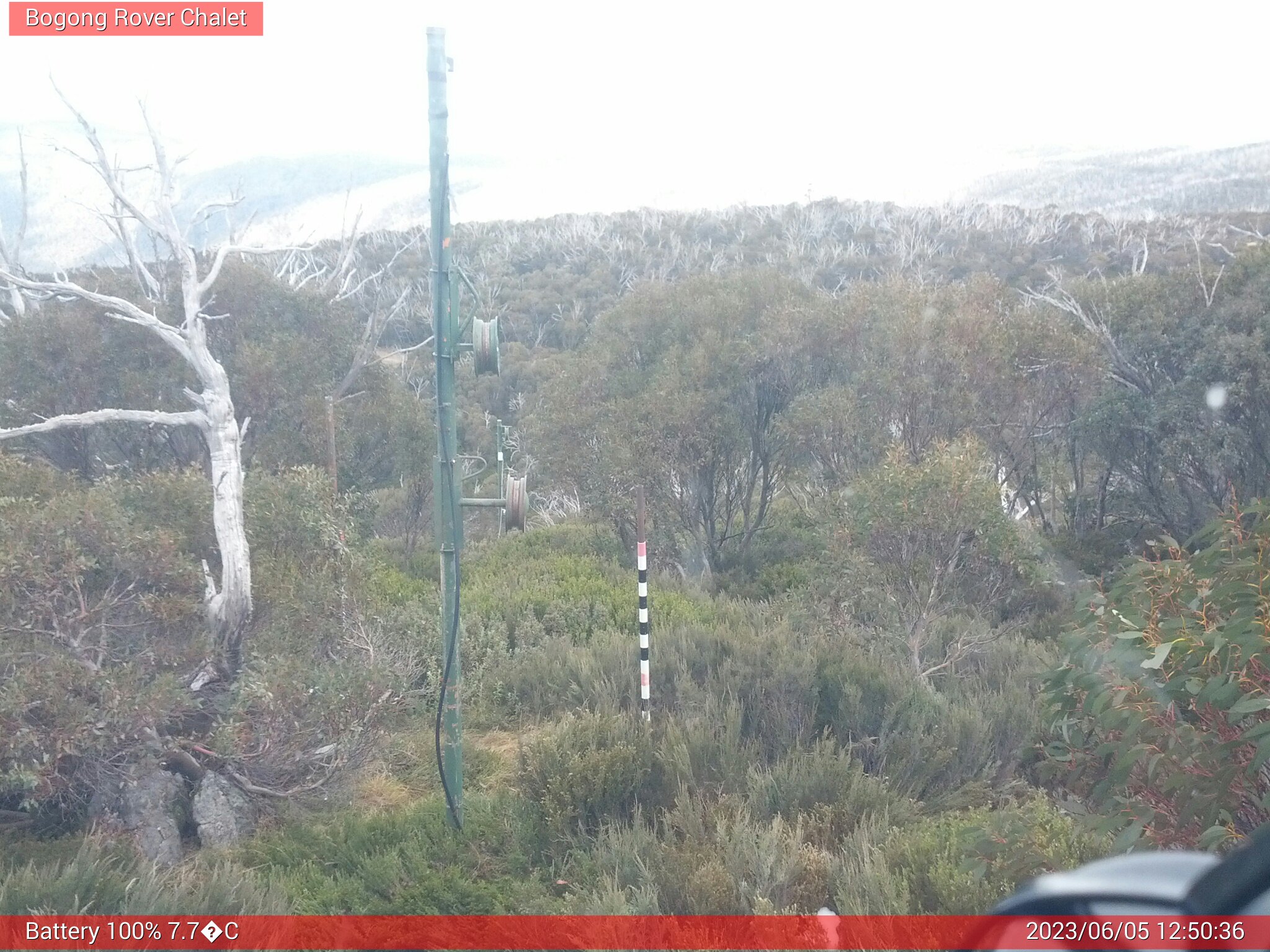 Bogong Web Cam 12:50pm Monday 5th of June 2023