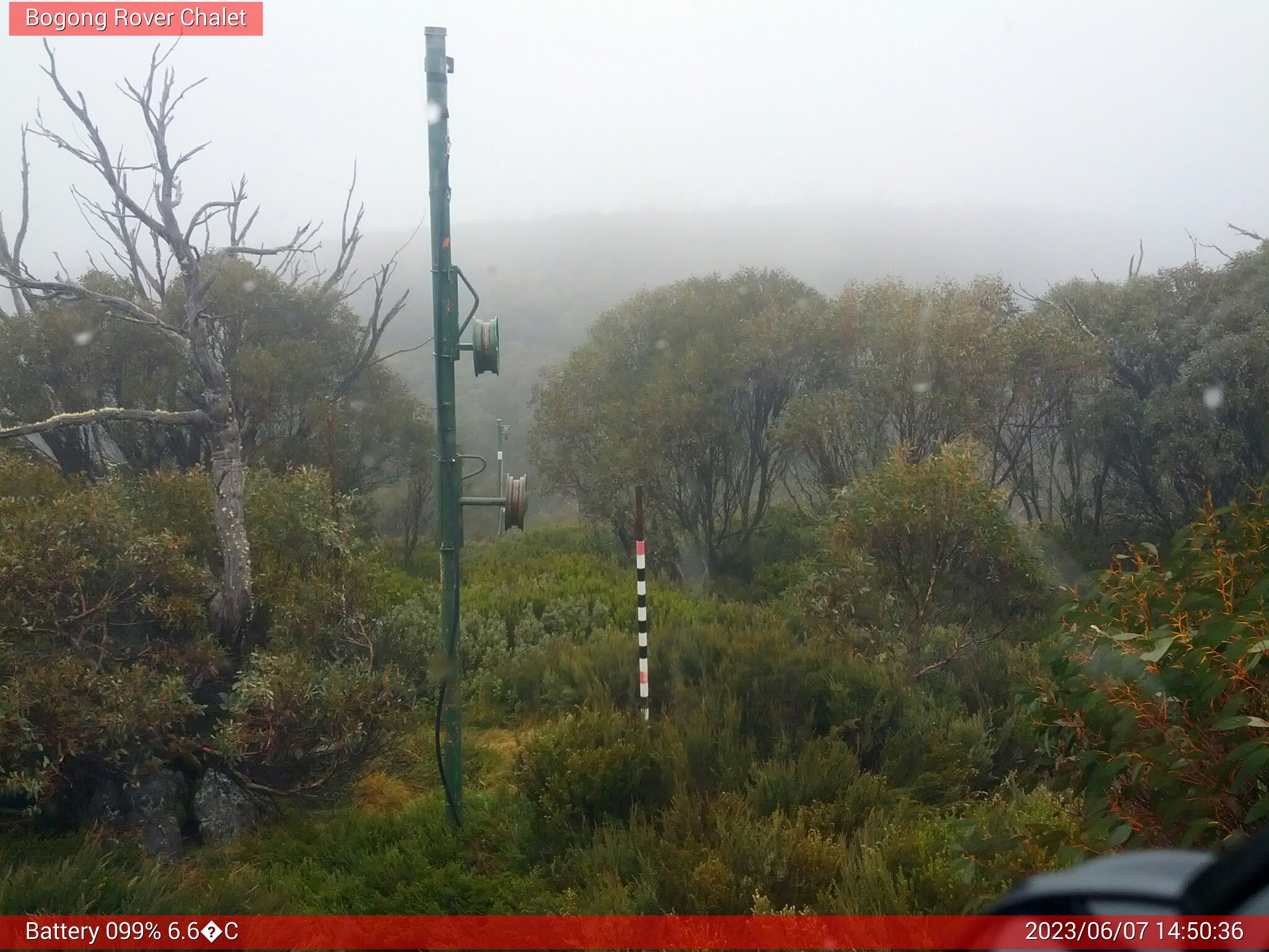 Bogong Web Cam 2:50pm Wednesday 7th of June 2023