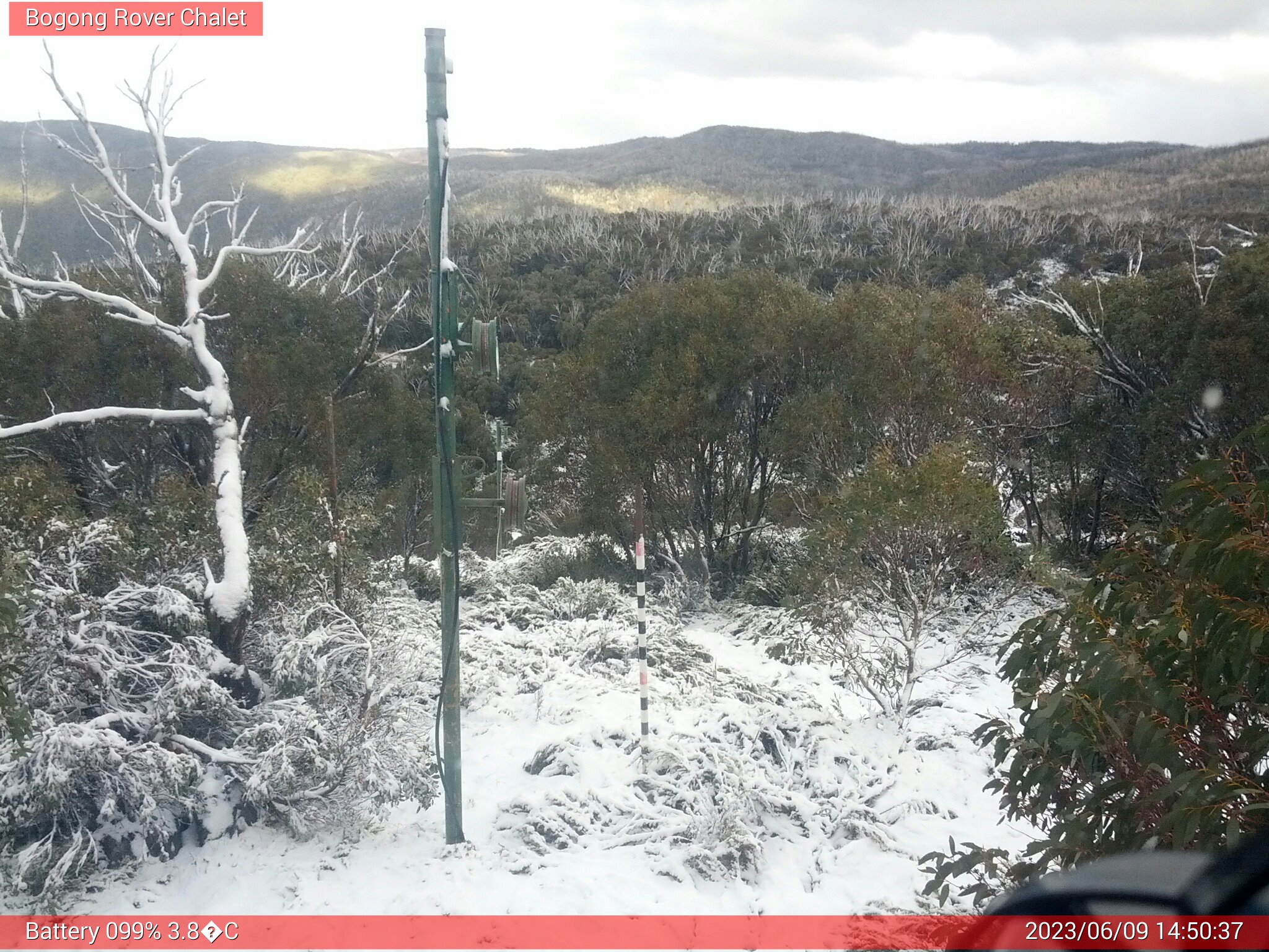 Bogong Web Cam 2:50pm Friday 9th of June 2023