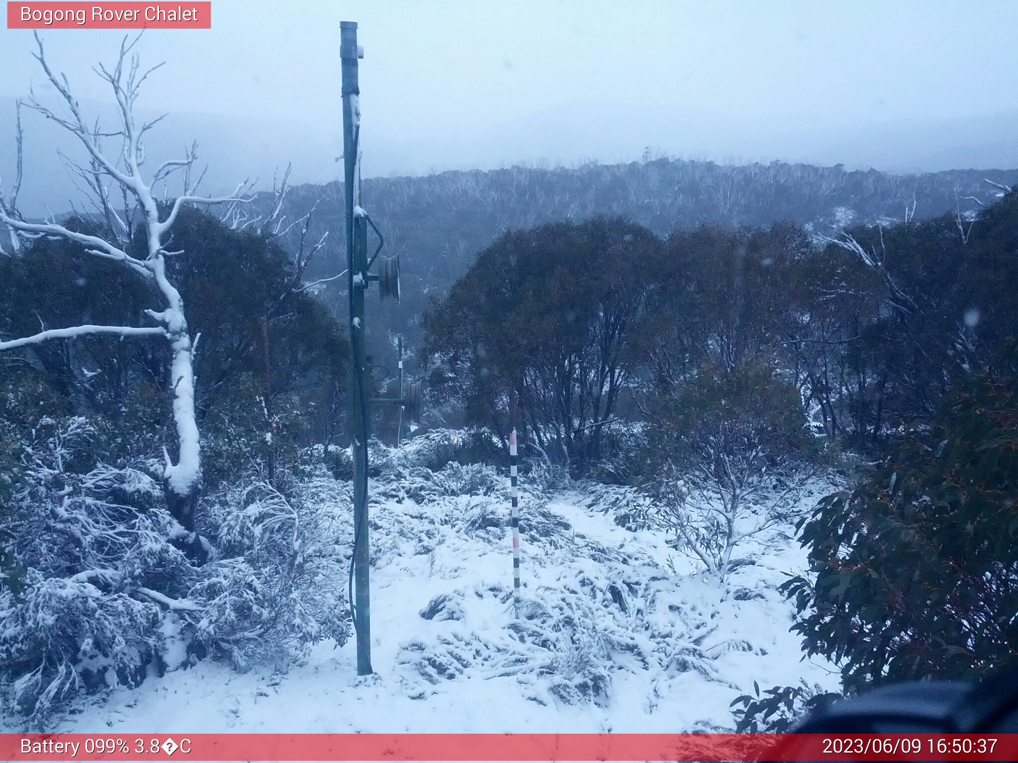 Bogong Web Cam 4:50pm Friday 9th of June 2023