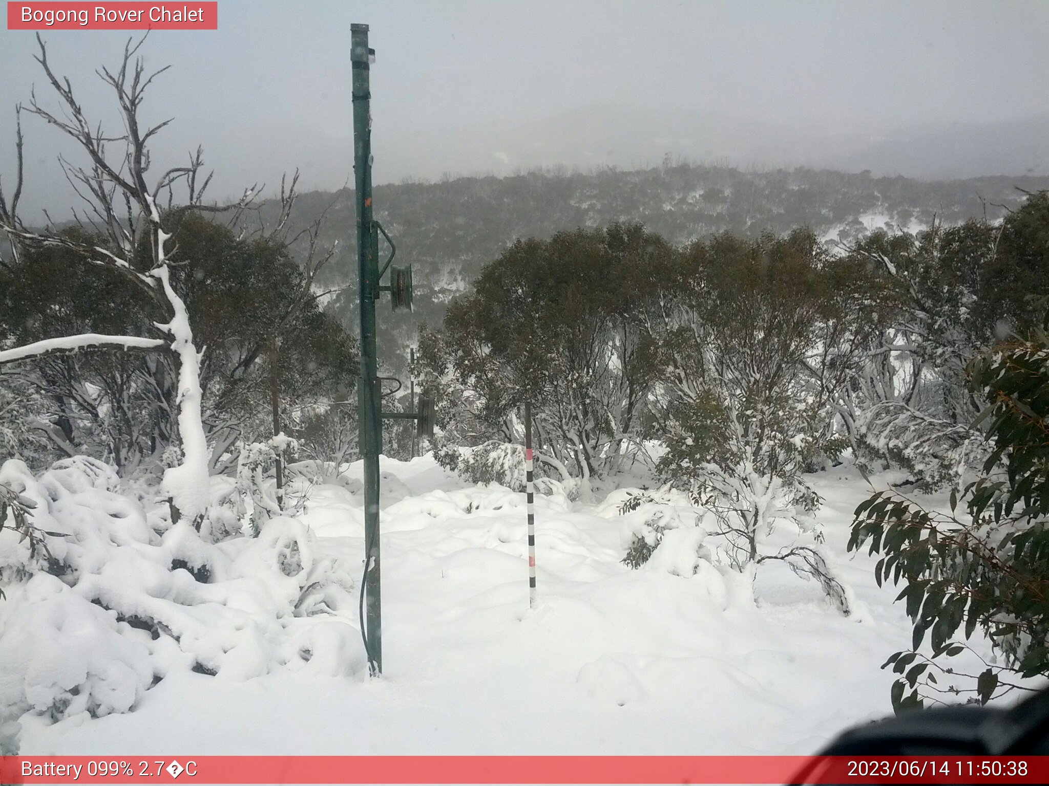 Bogong Web Cam 11:50am Wednesday 14th of June 2023