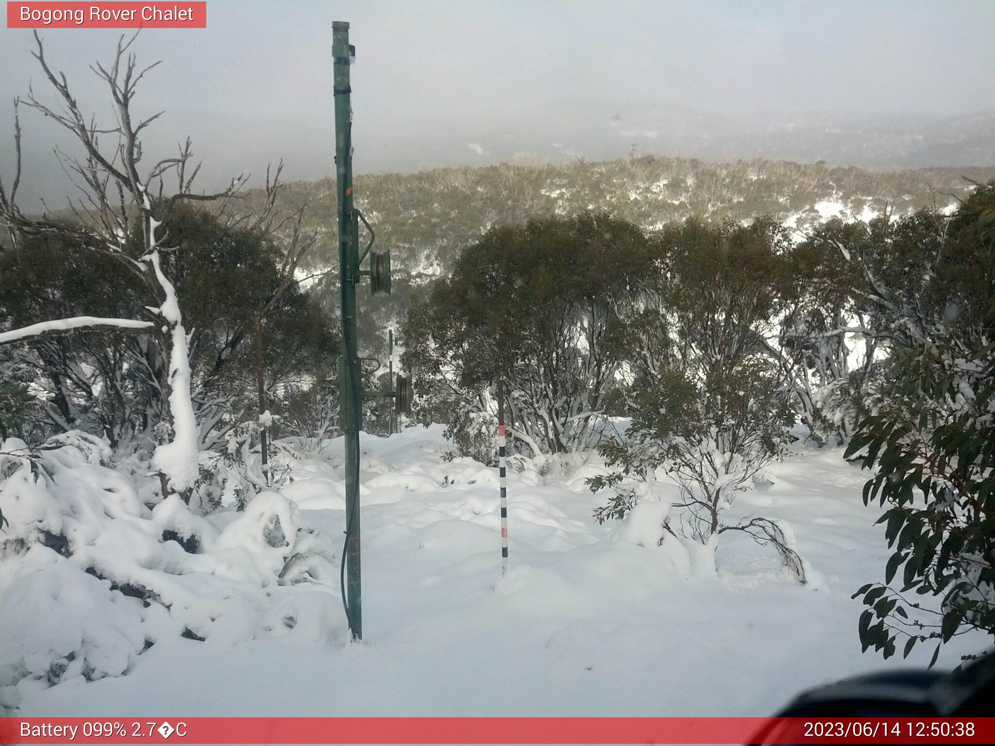 Bogong Web Cam 12:50pm Wednesday 14th of June 2023