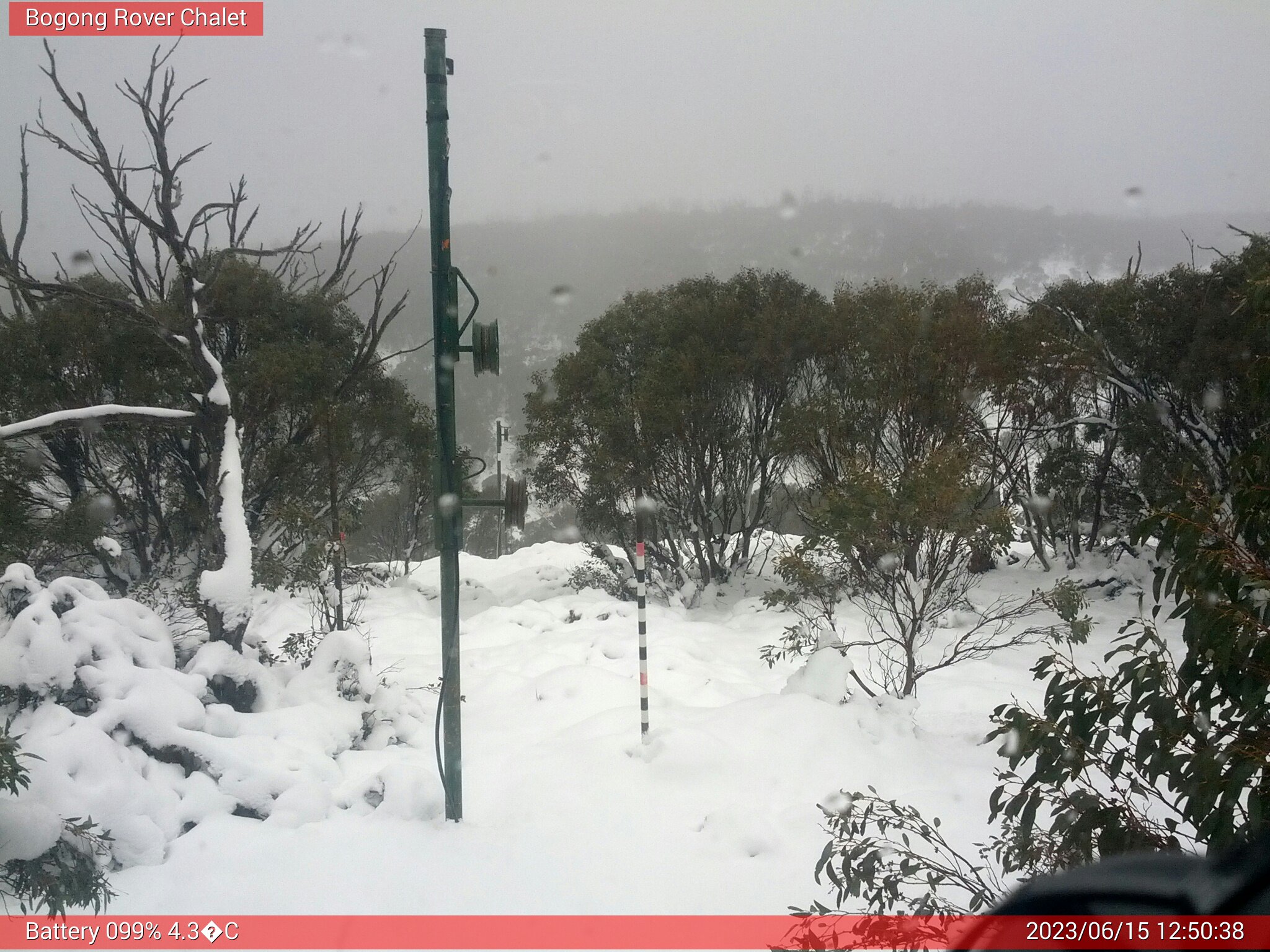 Bogong Web Cam 12:50pm Thursday 15th of June 2023