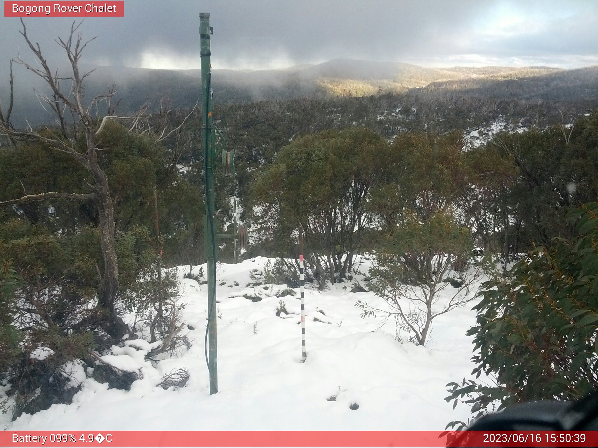 Bogong Web Cam 3:50pm Friday 16th of June 2023