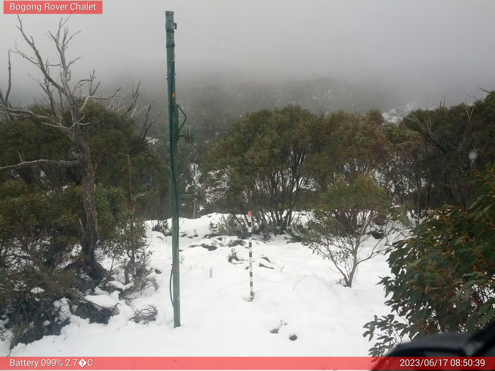 Bogong Web Cam 8:50am Saturday 17th of June 2023