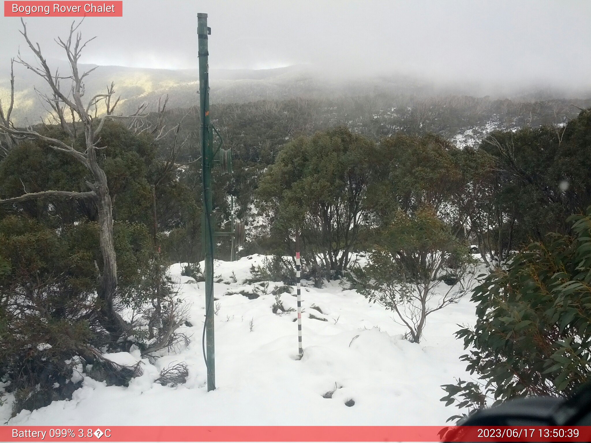 Bogong Web Cam 1:50pm Saturday 17th of June 2023