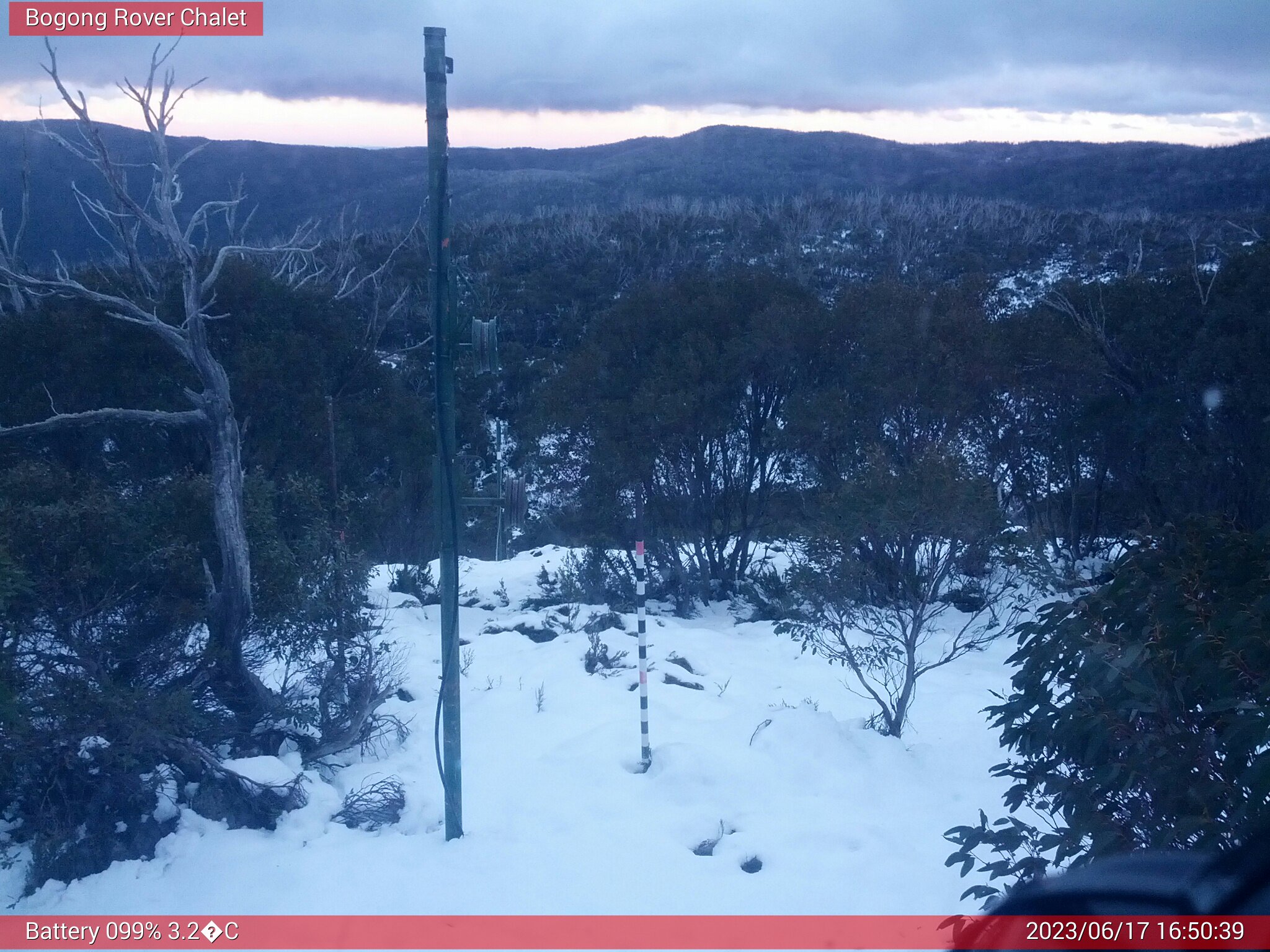 Bogong Web Cam 4:50pm Saturday 17th of June 2023