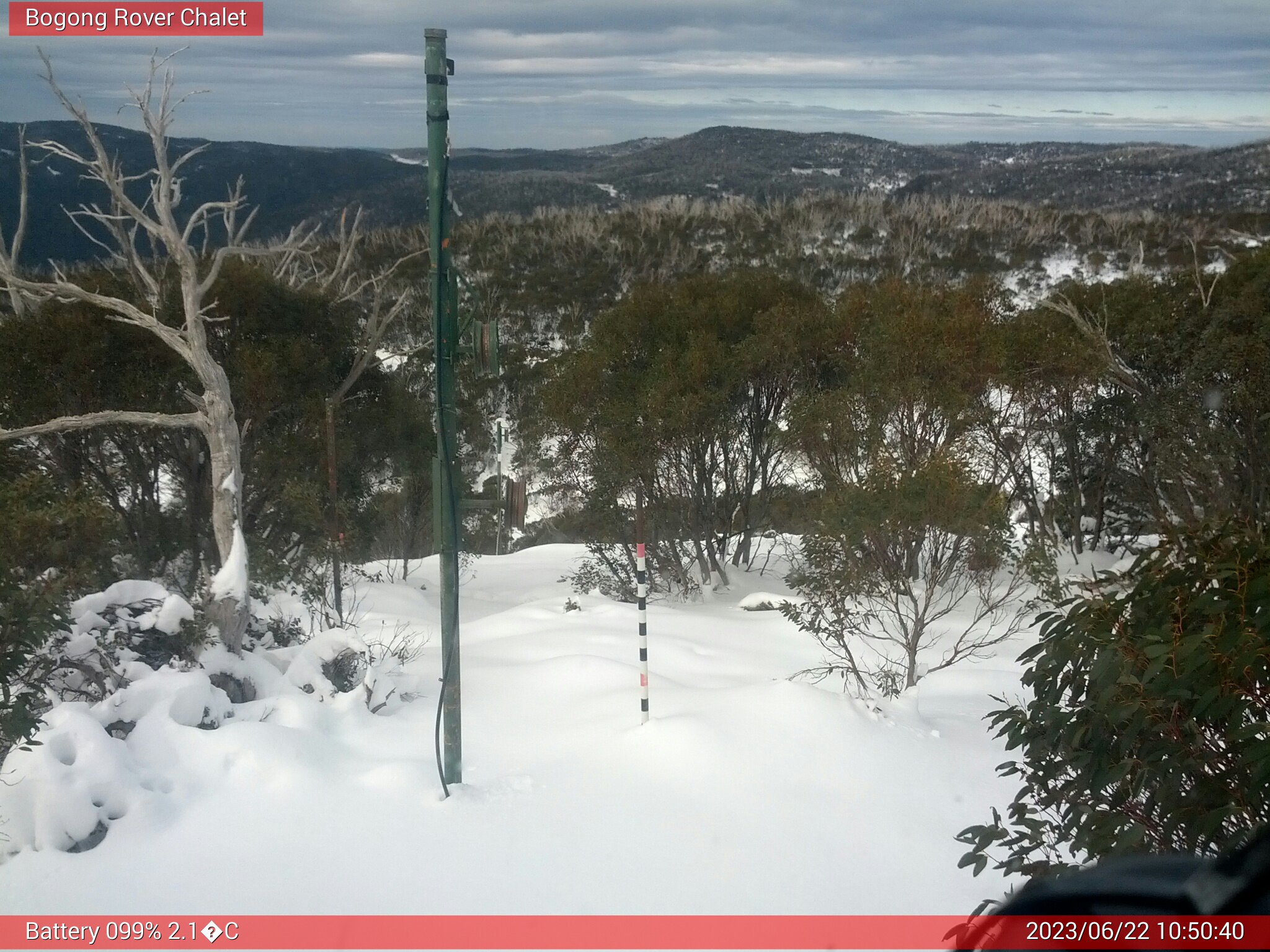 Bogong Web Cam 10:50am Thursday 22nd of June 2023