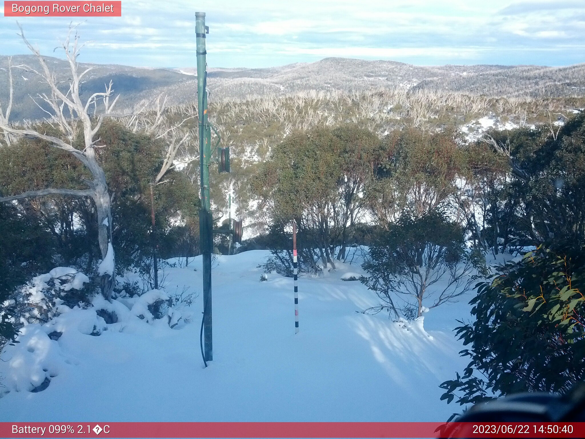 Bogong Web Cam 2:50pm Thursday 22nd of June 2023