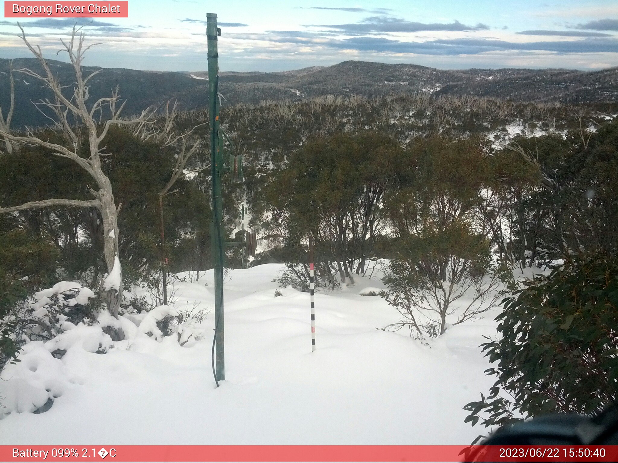 Bogong Web Cam 3:50pm Thursday 22nd of June 2023